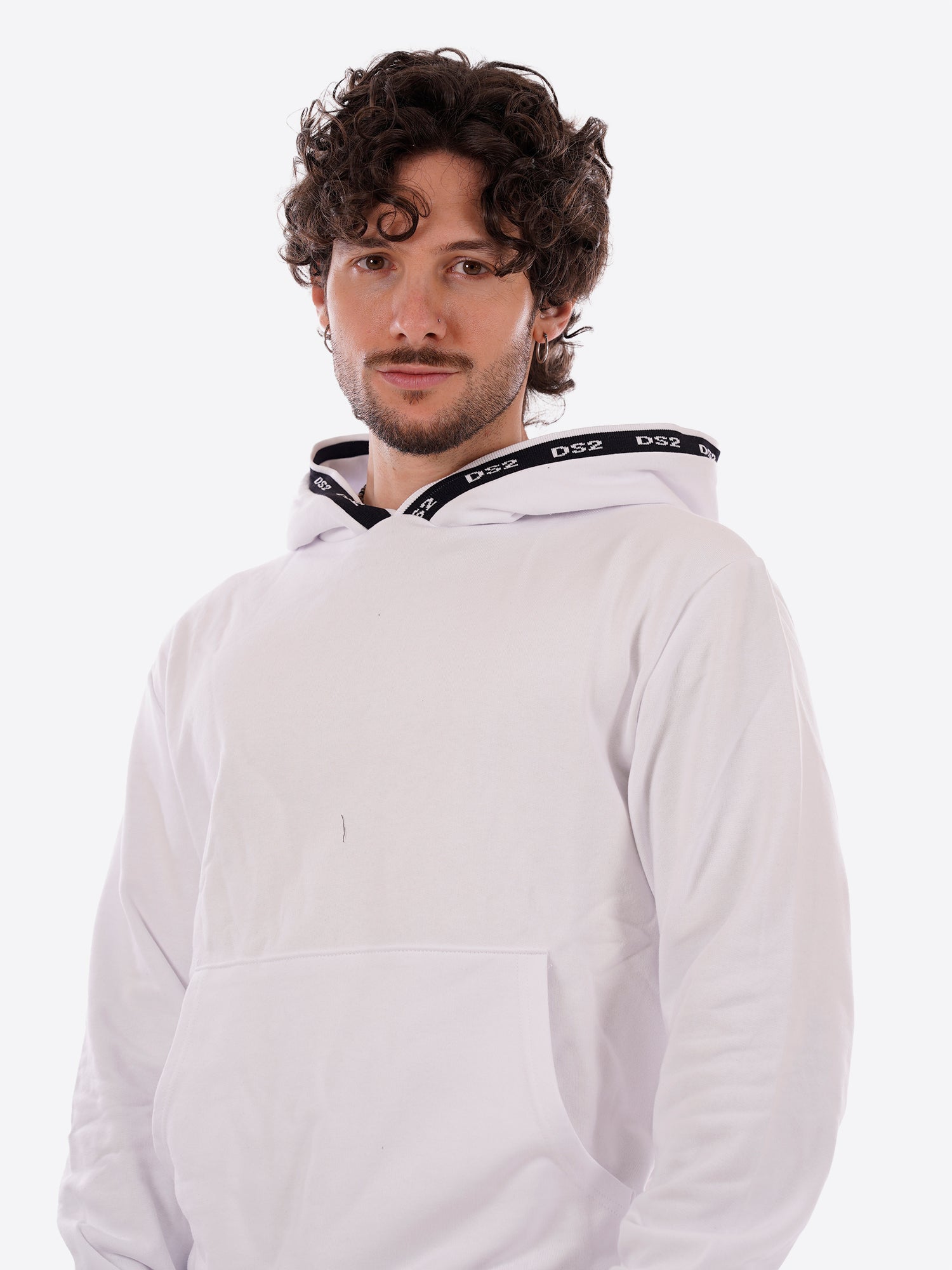 Felpa Cappuccio DS2 da Uomo - bianco SS26302BIANCO