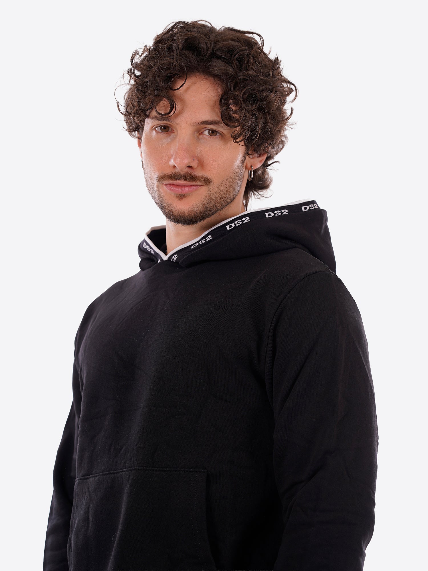 Felpa Cappuccio DS2 da Uomo - nero SS26302NERO