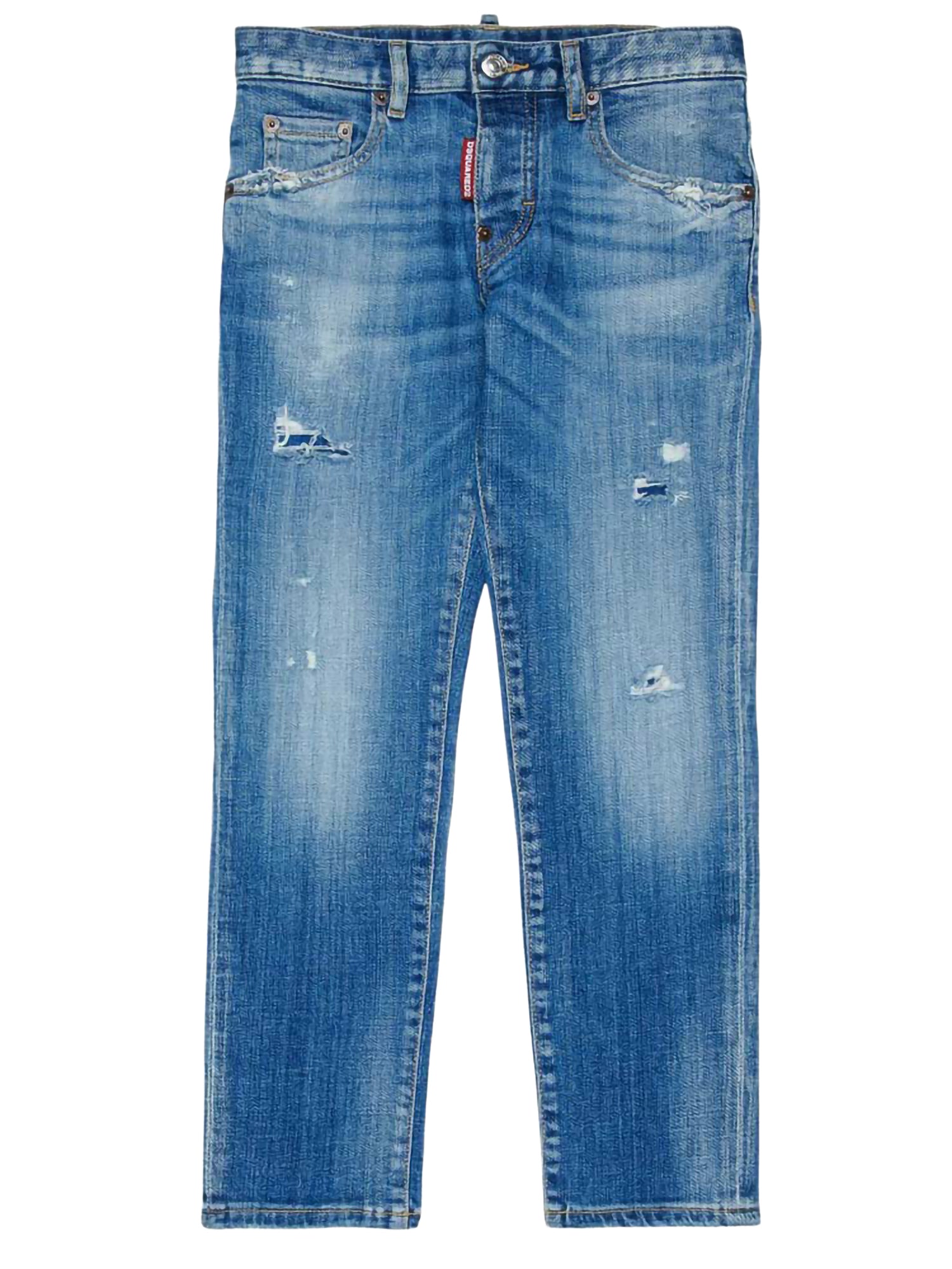 Pantalone Jeans DSQUARED2 da Ragazzo - blu DQ0731DQ01 BLUCHIARO