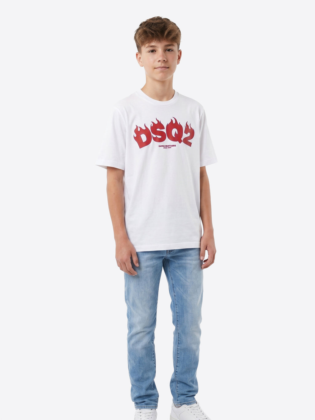 T-shirt DSQUARED2 da Ragazzo - bianco DQ3168DQ100 BIANCOROSSO