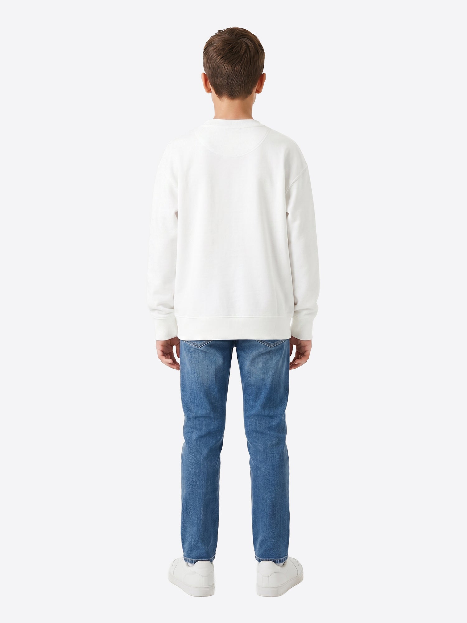 Felpa giro DSQUARED2 da Ragazzo - bianco DQ3193DQ100 BIANCO