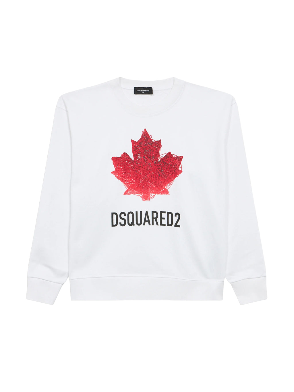 Felpa giro DSQUARED2 da Ragazzo - bianco DQ3193DQ100 BIANCO