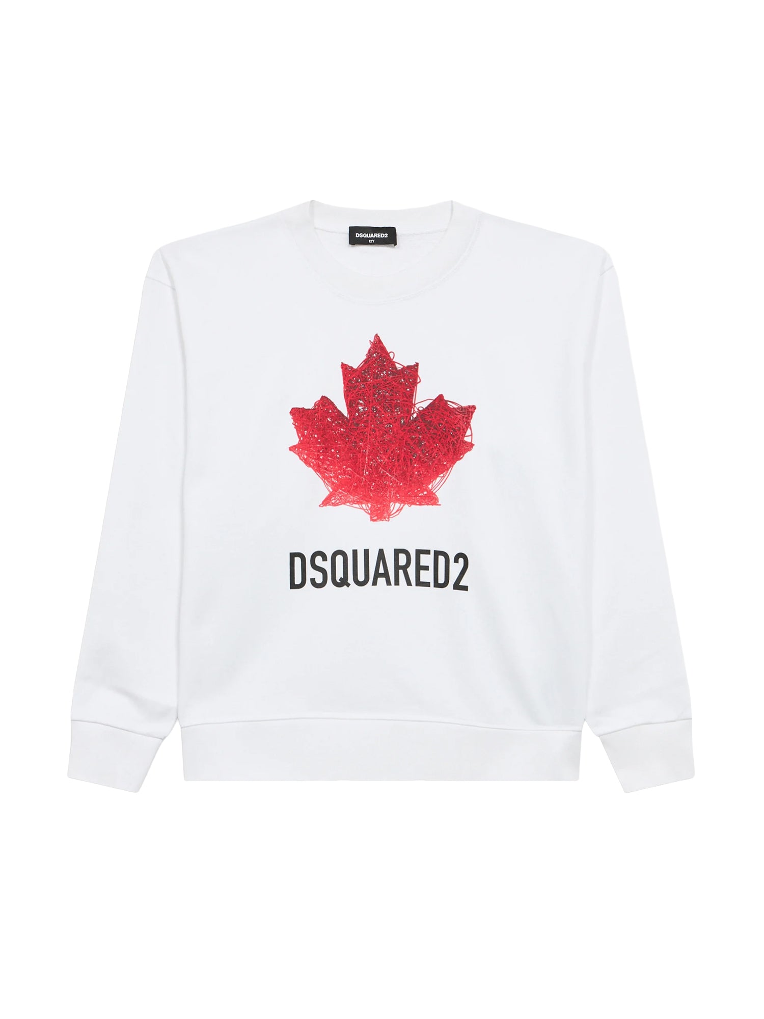 Felpa giro DSQUARED2 da Ragazzo - bianco DQ3193DQ100 BIANCO