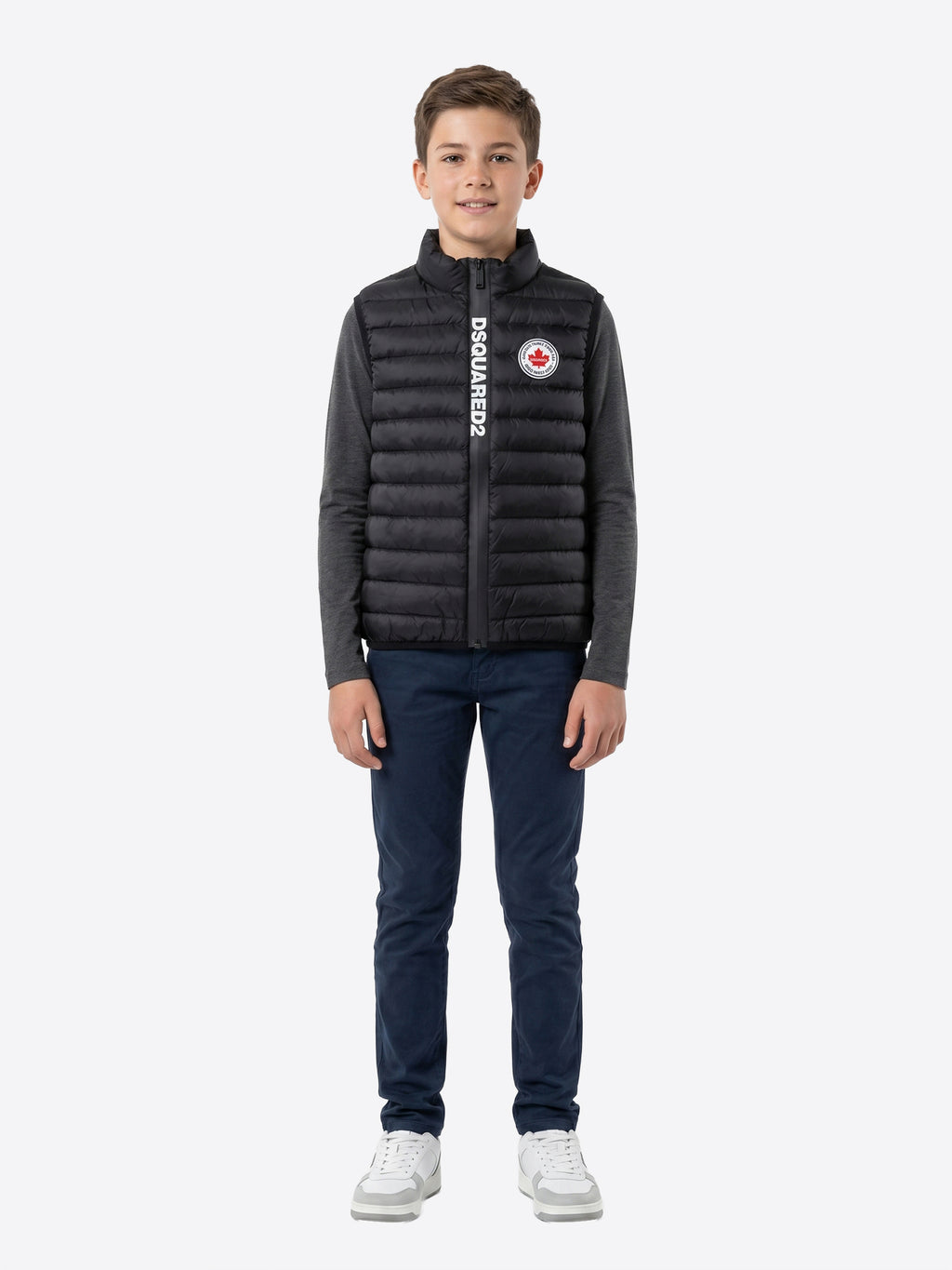 Piumino Smanicato DSQUARED2 da Ragazzo - nero DQ3231DQ900 NERO