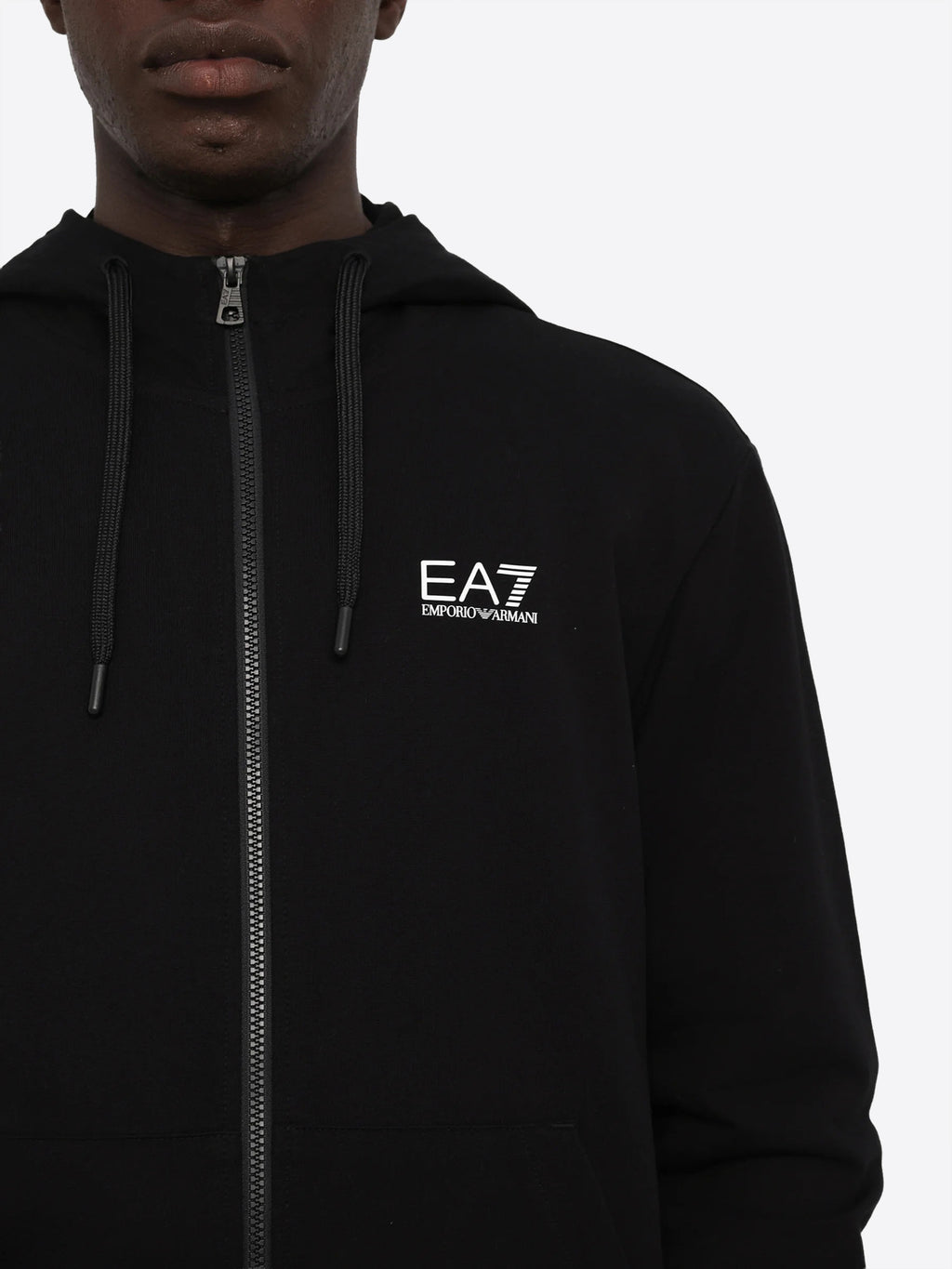 Felpa full zip cappuccio EA7 da Uomo - nero 7M000568AF13512MC001 NERO