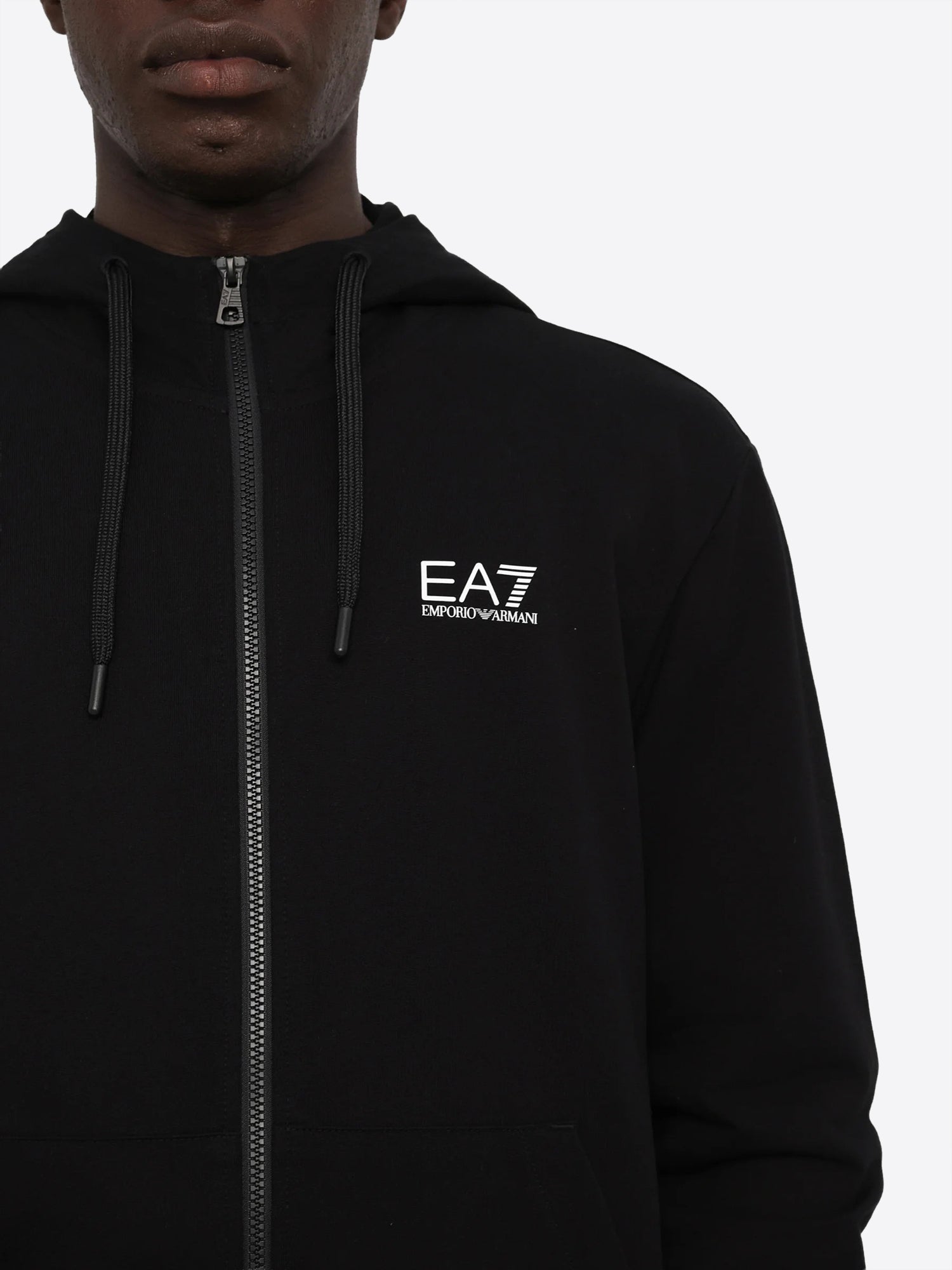 Felpa full zip cappuccio EA7 da Uomo - nero 7M000568AF13512MC001 NERO