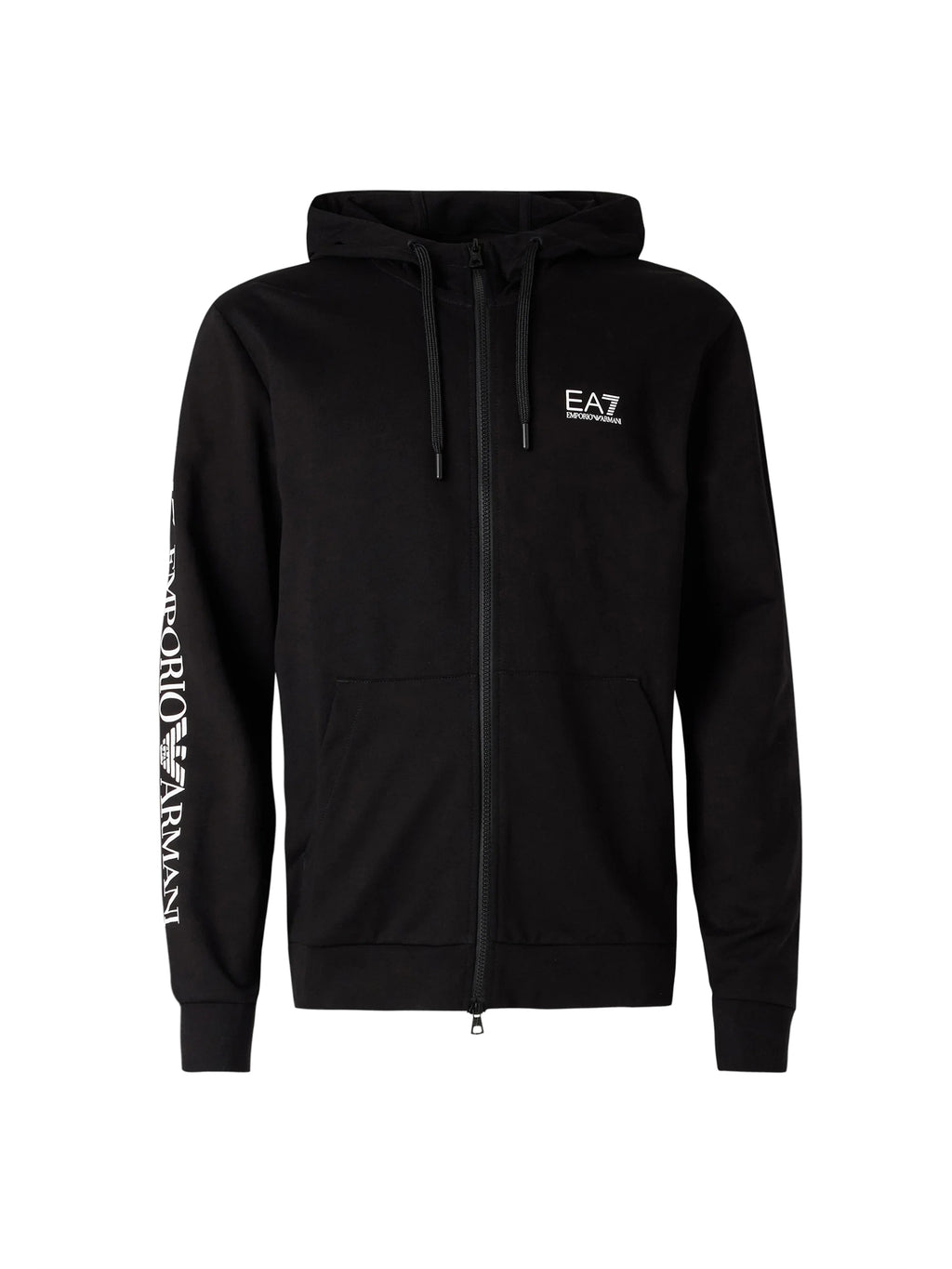 Felpa full zip cappuccio EA7 da Uomo - nero 7M000568AF13512MC001 NERO