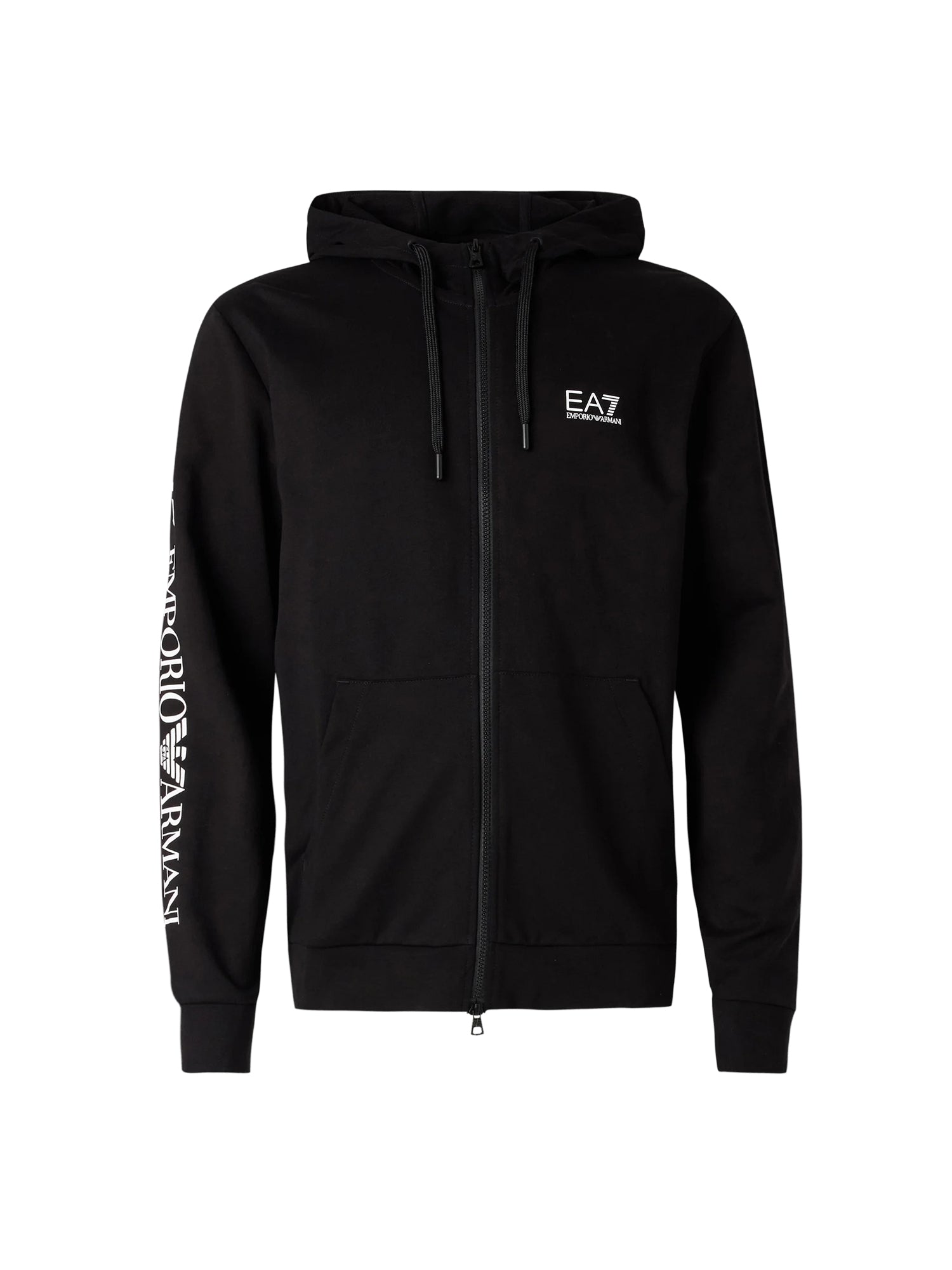 Felpa full zip cappuccio EA7 da Uomo - nero 7M000568AF13512MC001 NERO