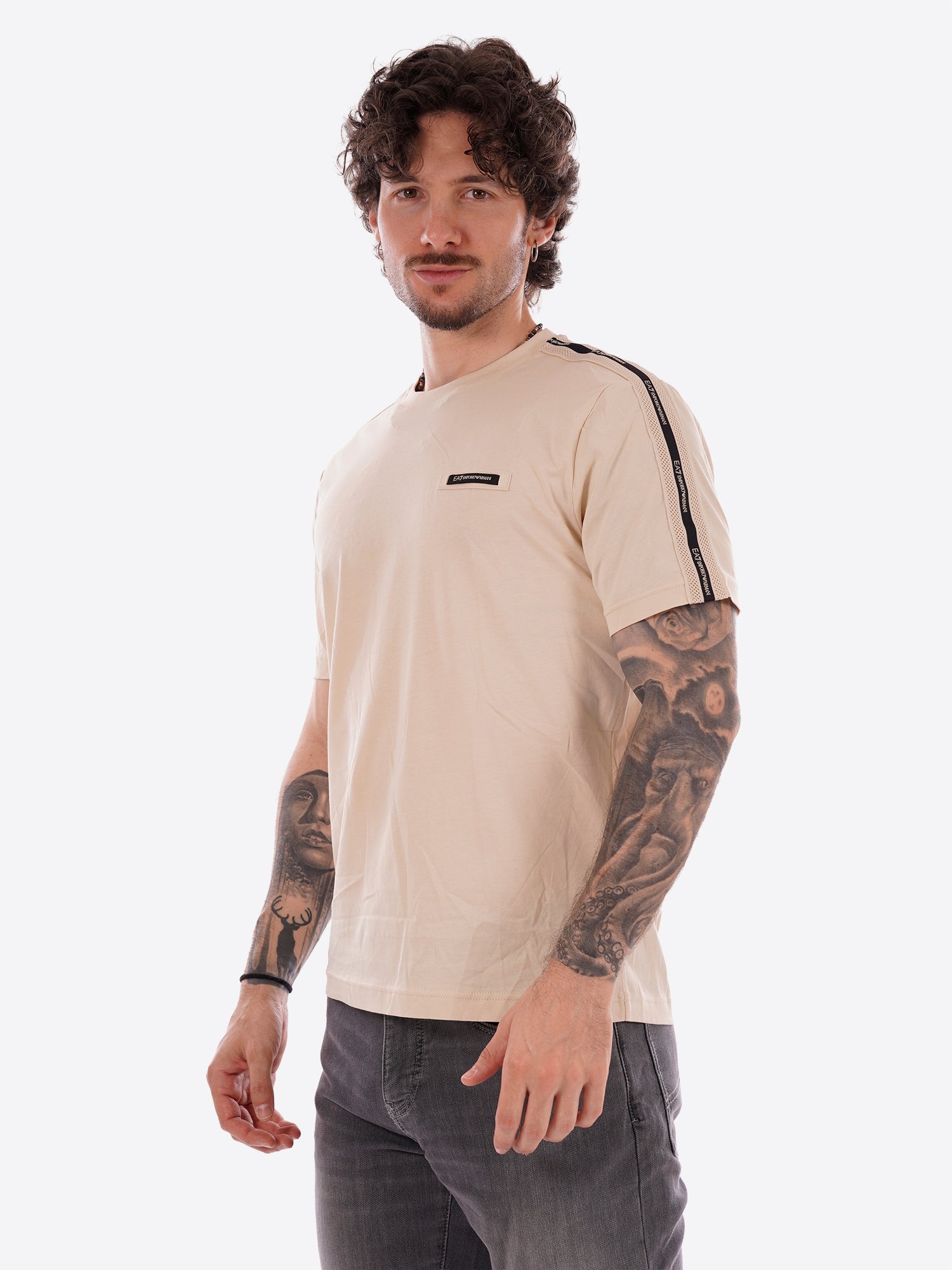 T-shirt EA7 da Uomo - beige 7M001476U1088 BEIGE