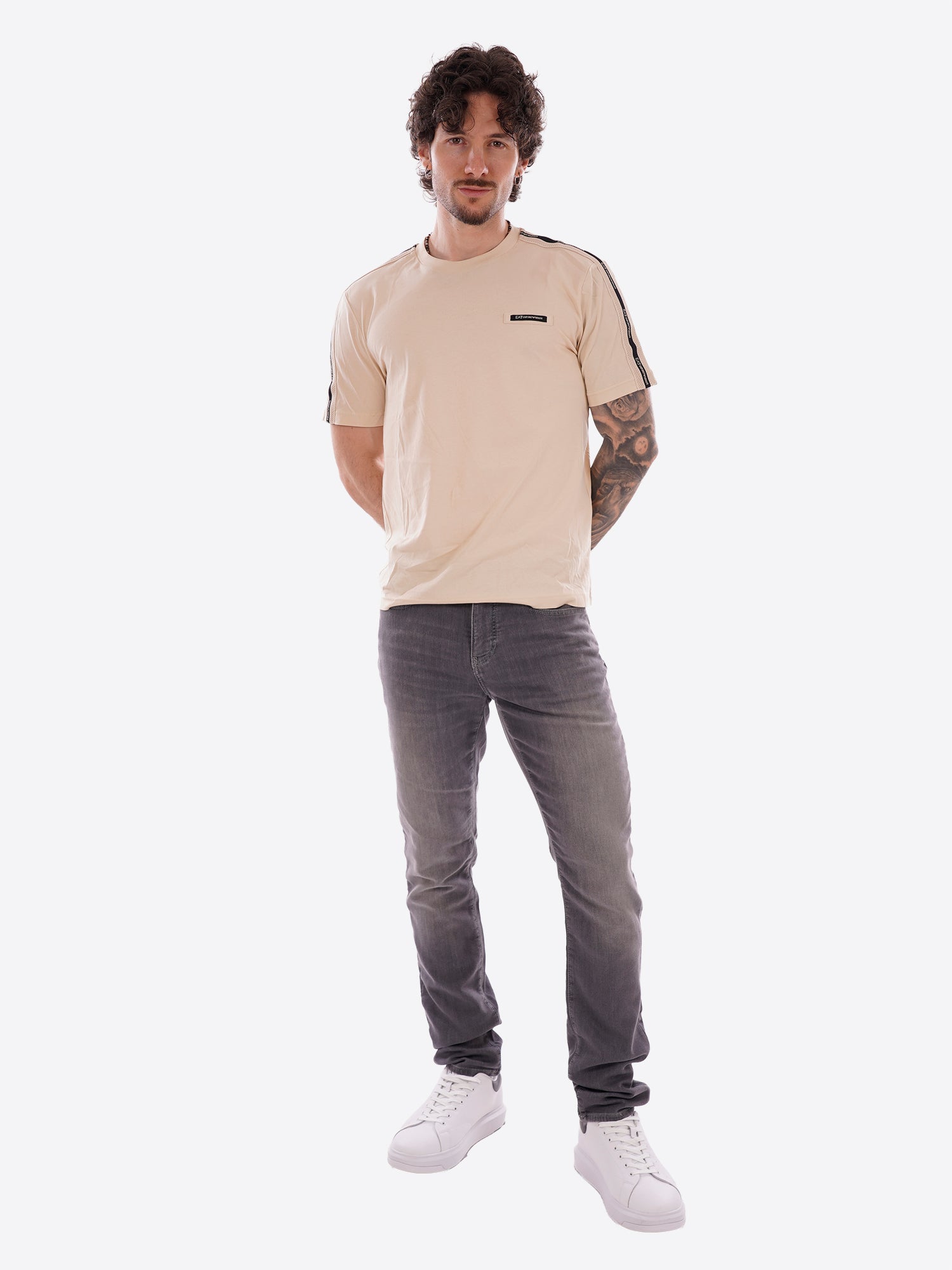 T-shirt EA7 da Uomo - beige 7M001476U1088 BEIGE