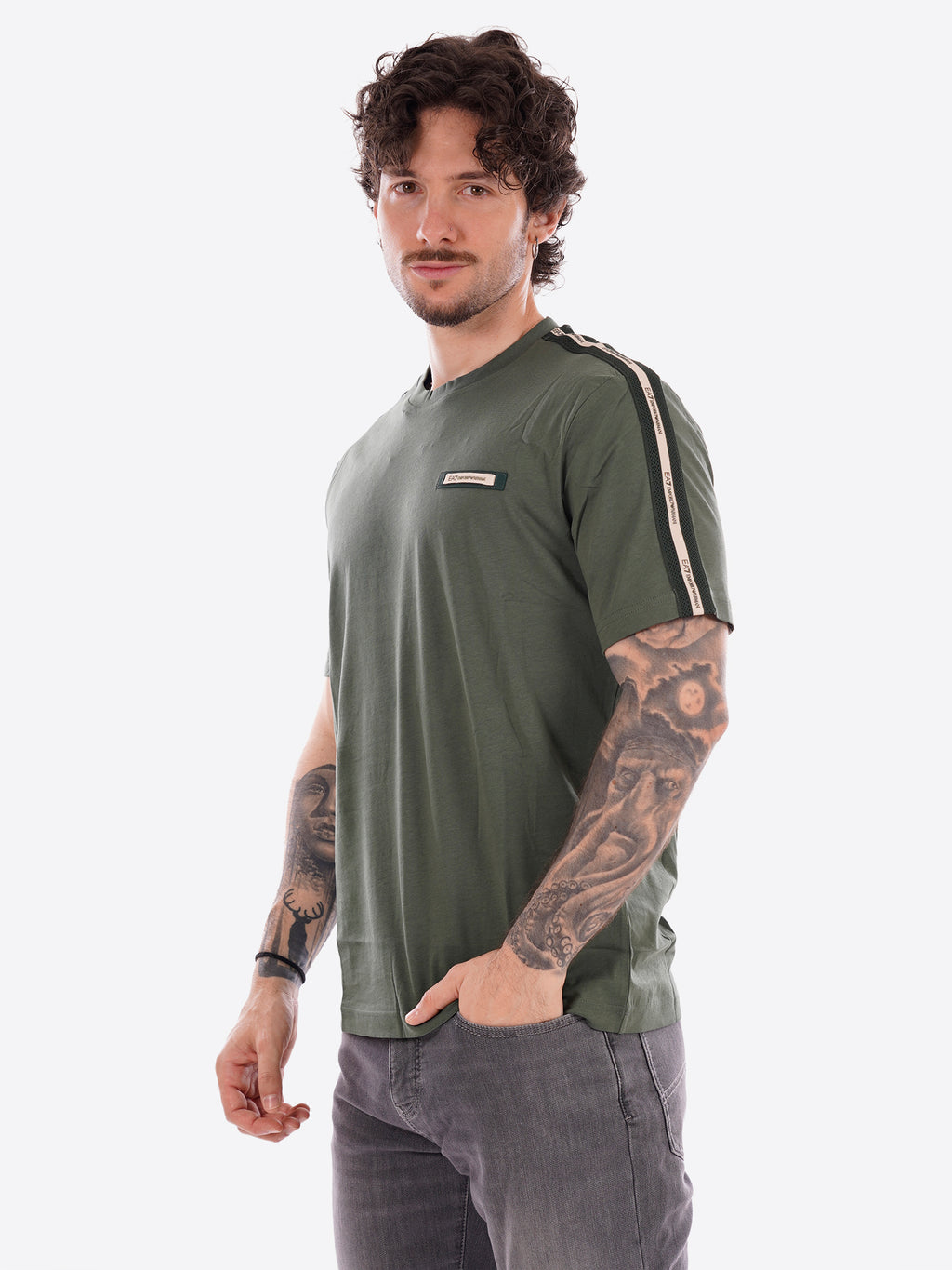 T-shirt EA7 da Uomo - verde 7M001476U7260