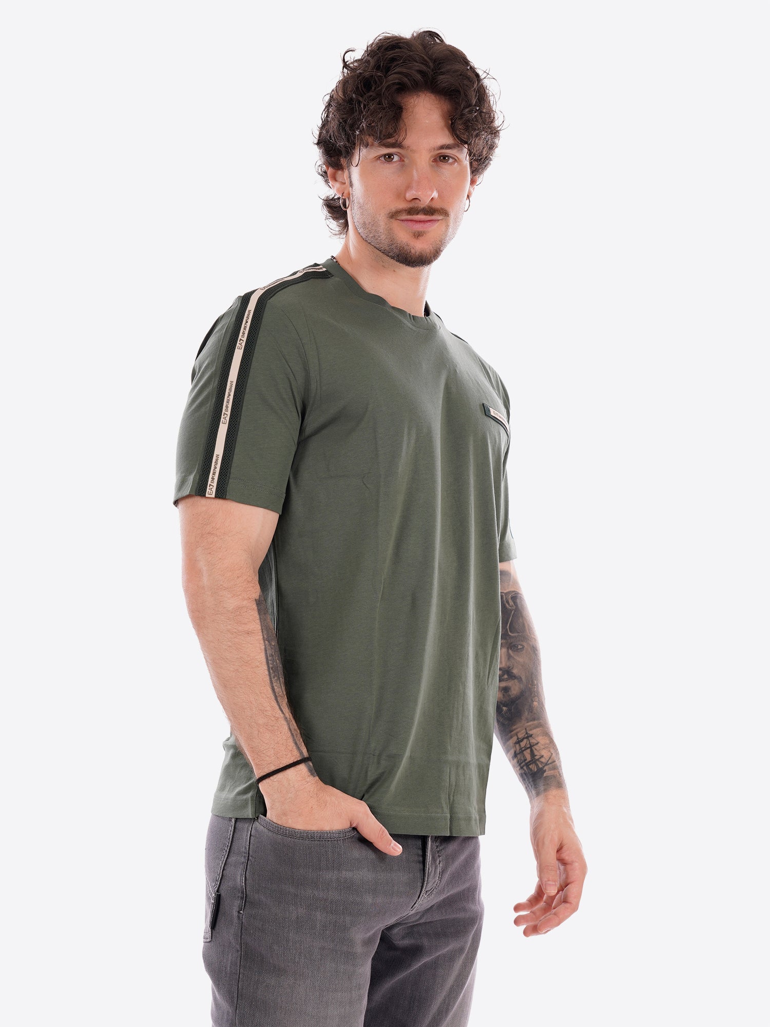 T-shirt EA7 da Uomo - verde 7M001476U7260