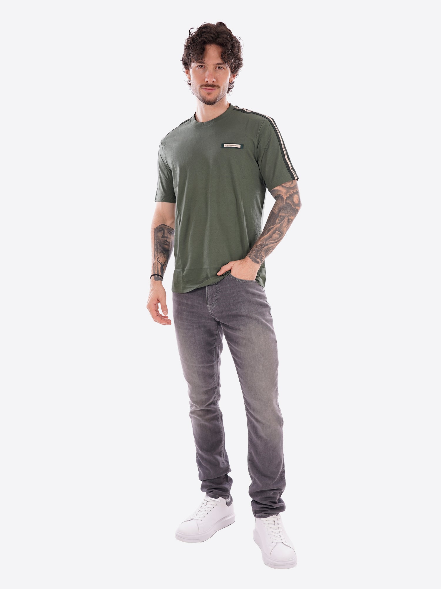 T-shirt EA7 da Uomo - verde 7M001476U7260