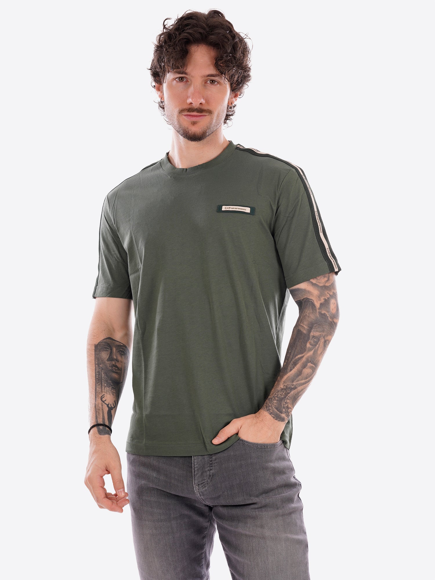 T-shirt EA7 da Uomo - verde 7M001476U7260