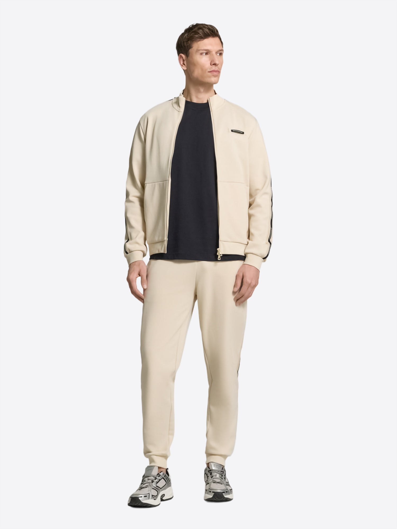 Felpa Full Zip EA7 da Uomo - beige 7M001479U1088 BEIGR