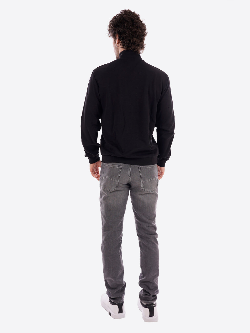 Felpa Full Zip EA7 da Uomo - nero 7M001479UC001 NERO