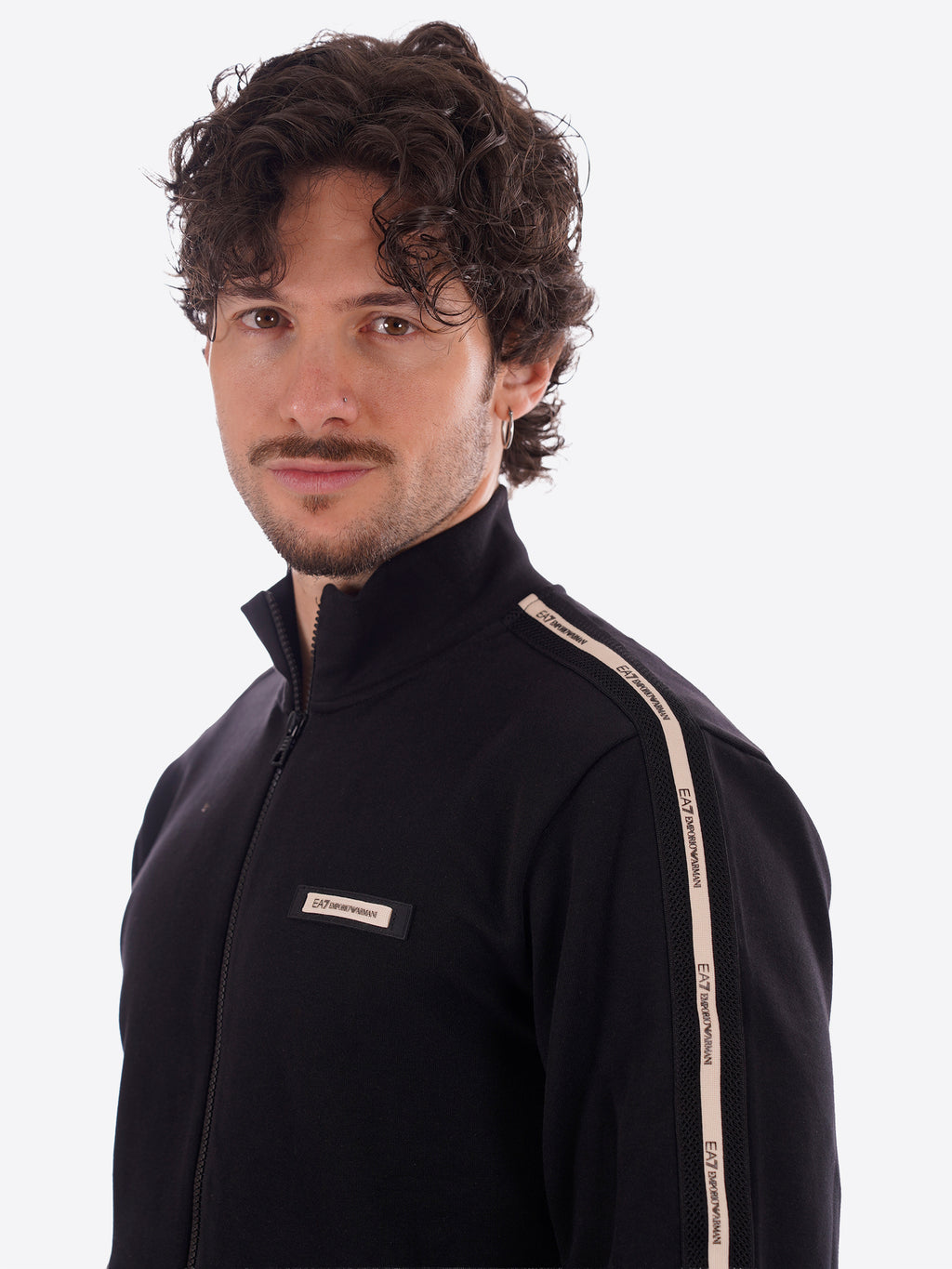 Felpa Full Zip EA7 da Uomo - nero 7M001479UC001 NERO