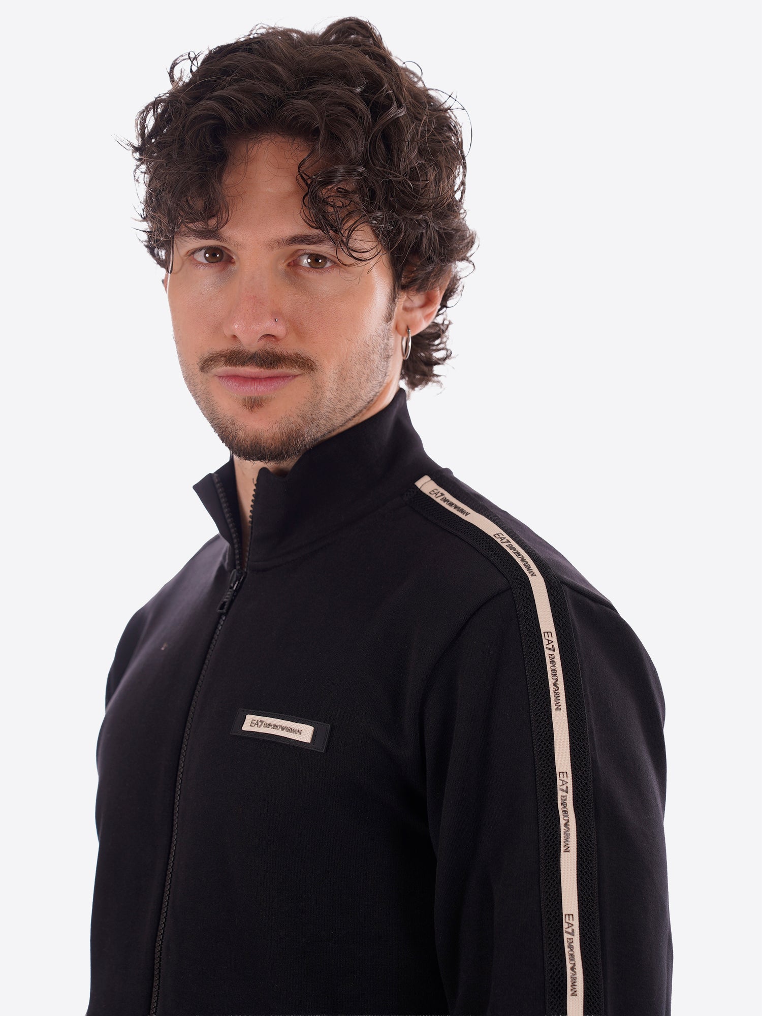 Felpa Full Zip EA7 da Uomo - nero 7M001479UC001 NERO