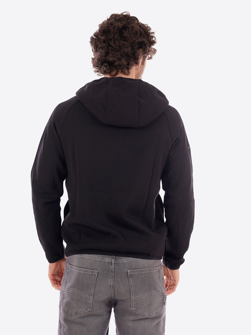 Felpa full zip cappuccio EA7 da Uomo - nero 7M001598AF20845UC001 NERO