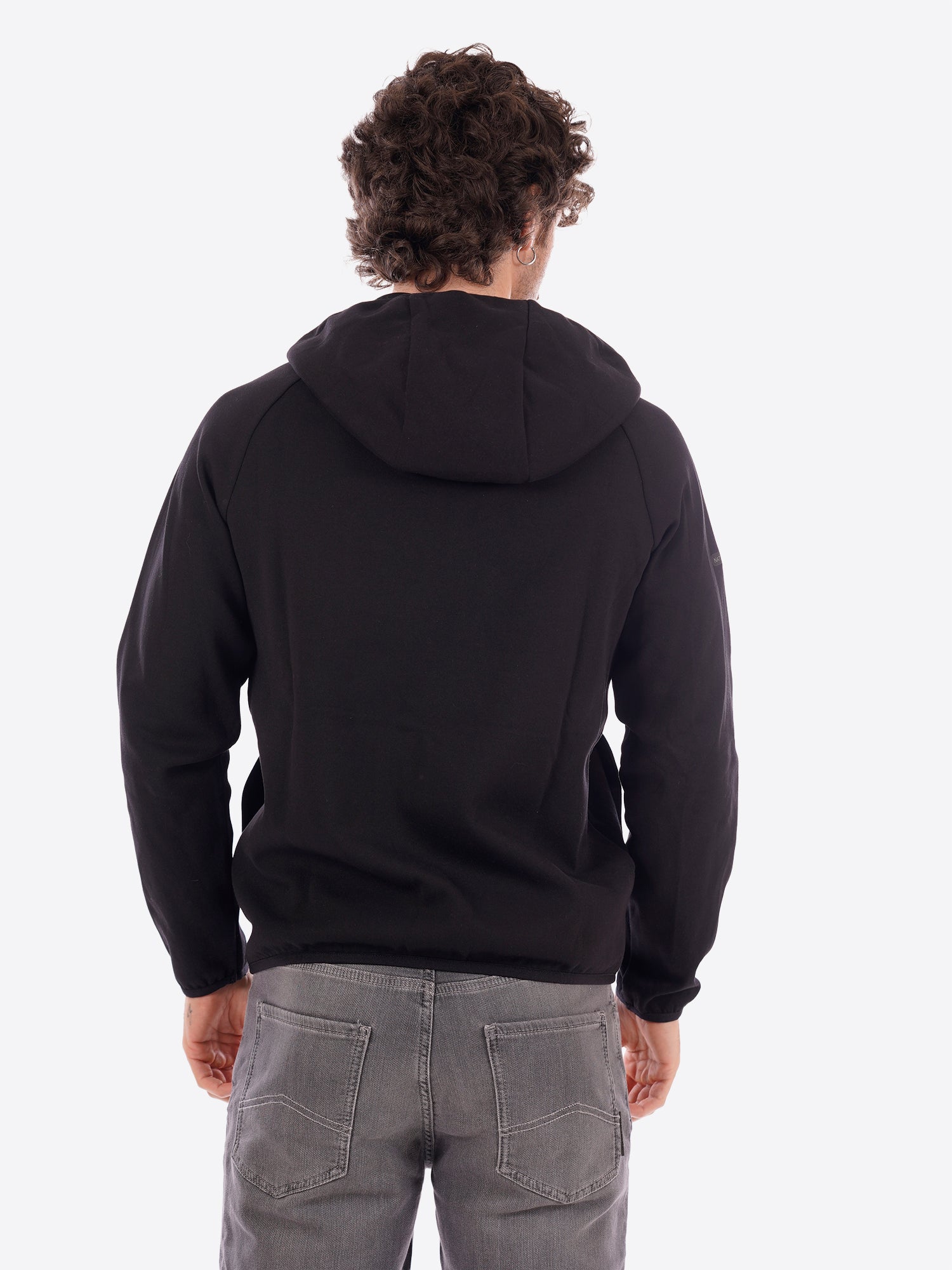Felpa full zip cappuccio EA7 da Uomo - nero 7M001598AF20845UC001 NERO