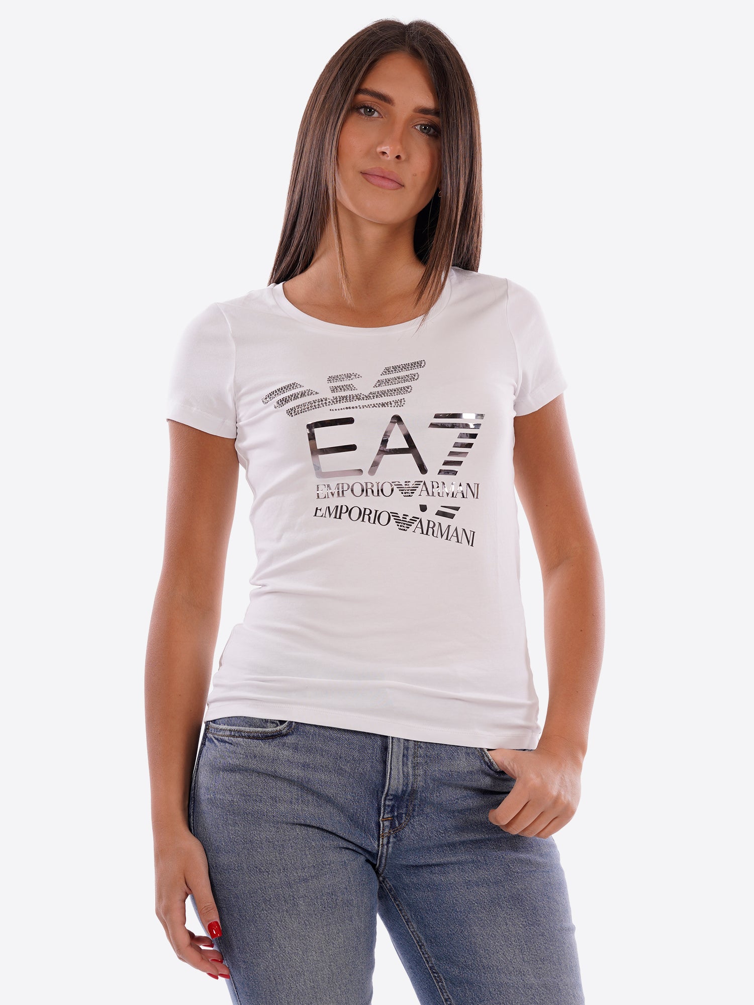 T-shirt EA7 da Donna - bianco 7W000977U0002 BIANCO