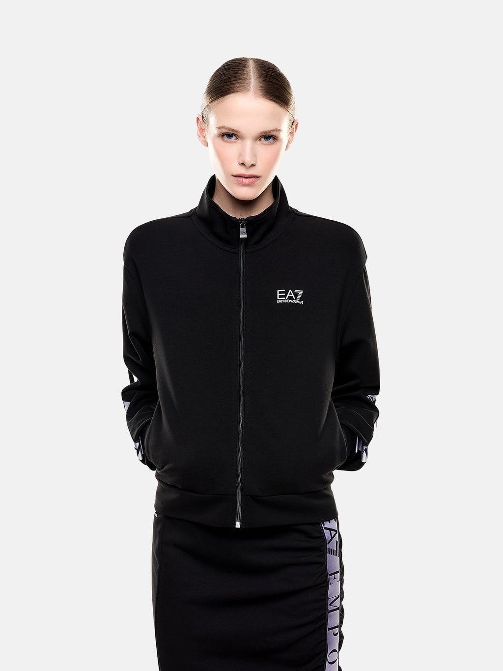 Felpa Full Zip EA7 da Donna - nero 7W001152UC001 NERO