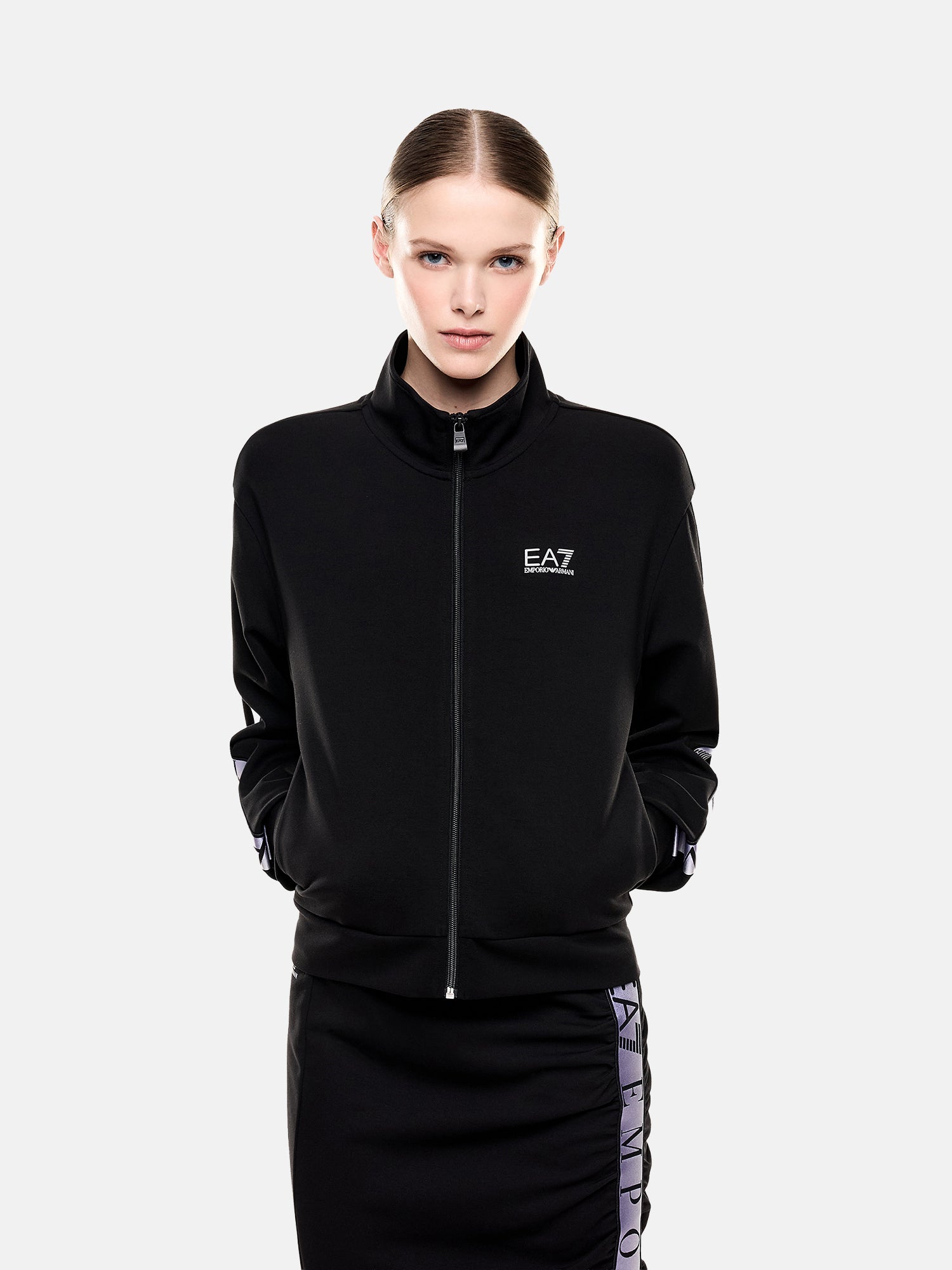 Felpa Full Zip EA7 da Donna - nero 7W001152UC001 NERO
