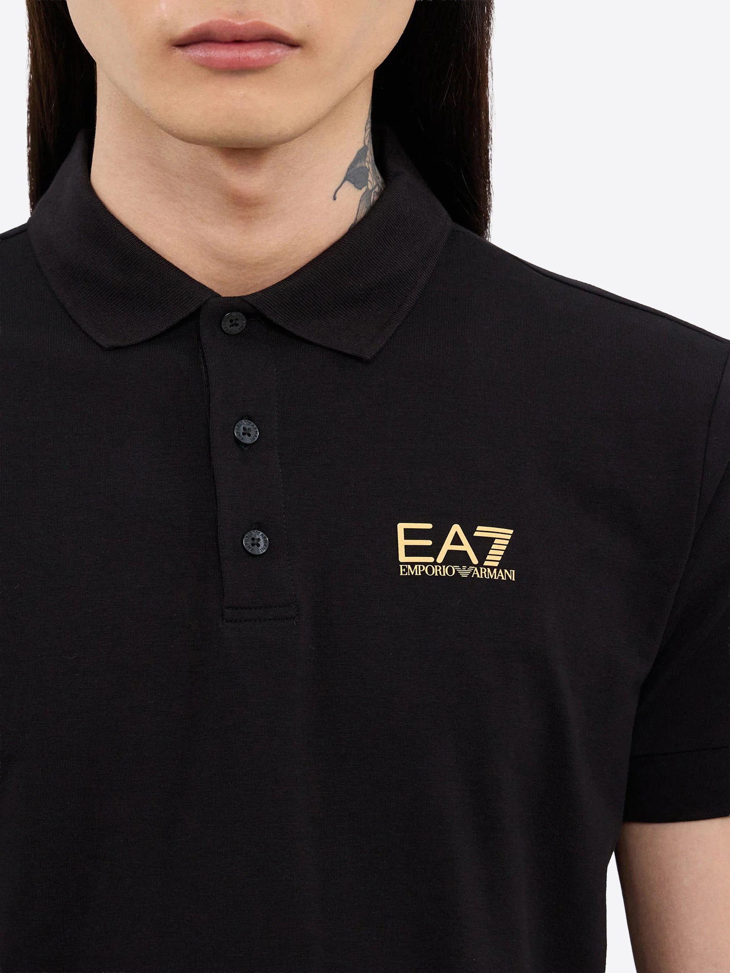 Polo maniche corte EA7 da Uomo - nero 8NPF140208 NEROORO