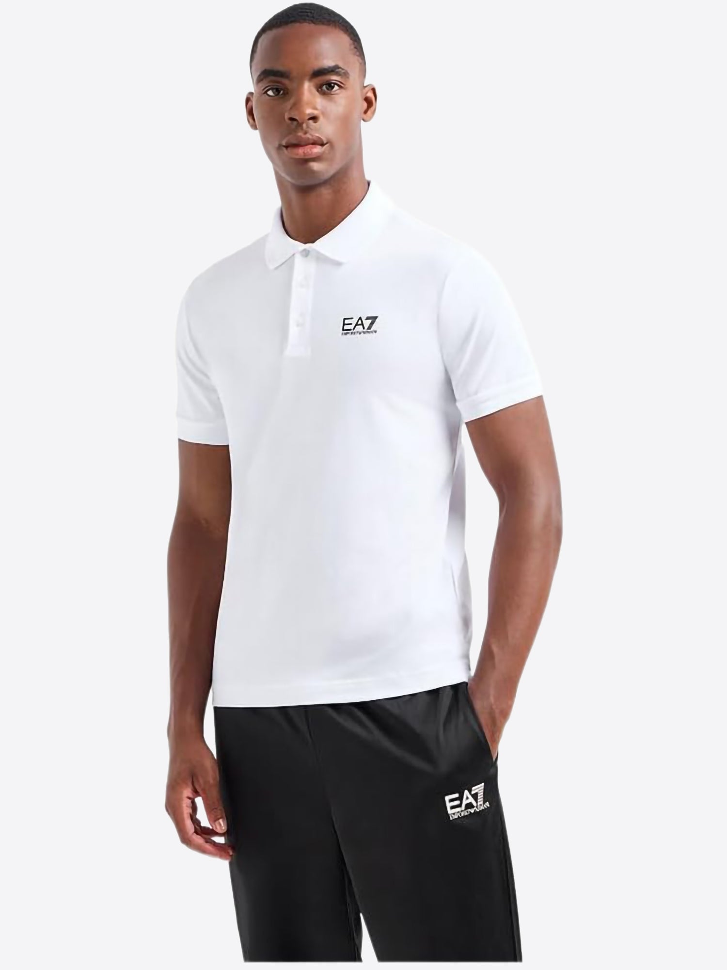 Polo maniche corte EA7 da Uomo - bianco 8NPF141100