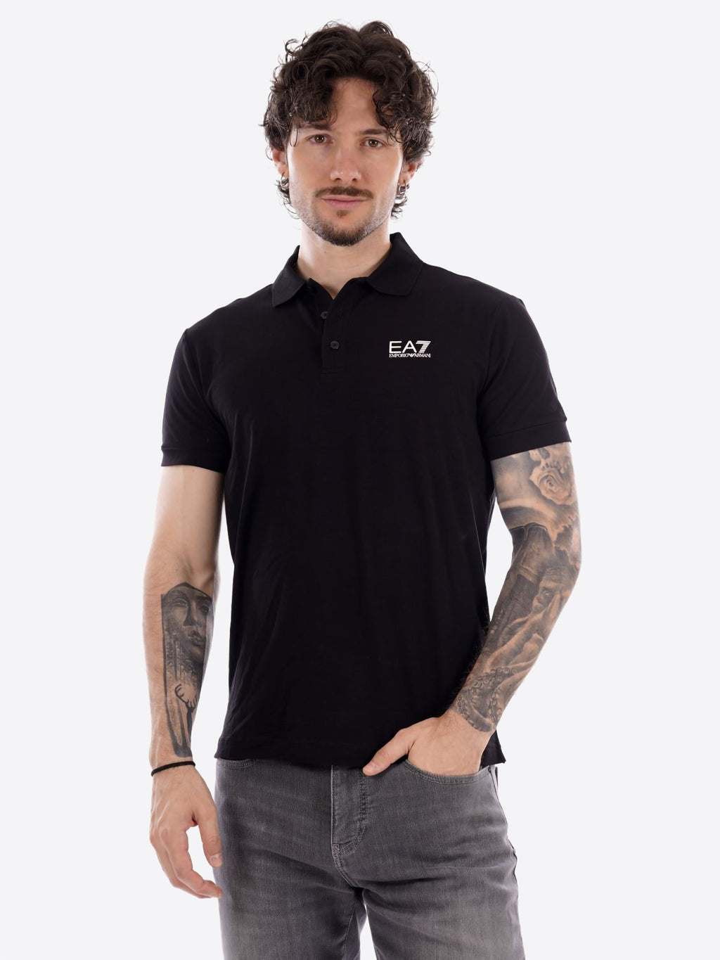 Polo maniche corte EA7 da Uomo - nero 8NPF141200