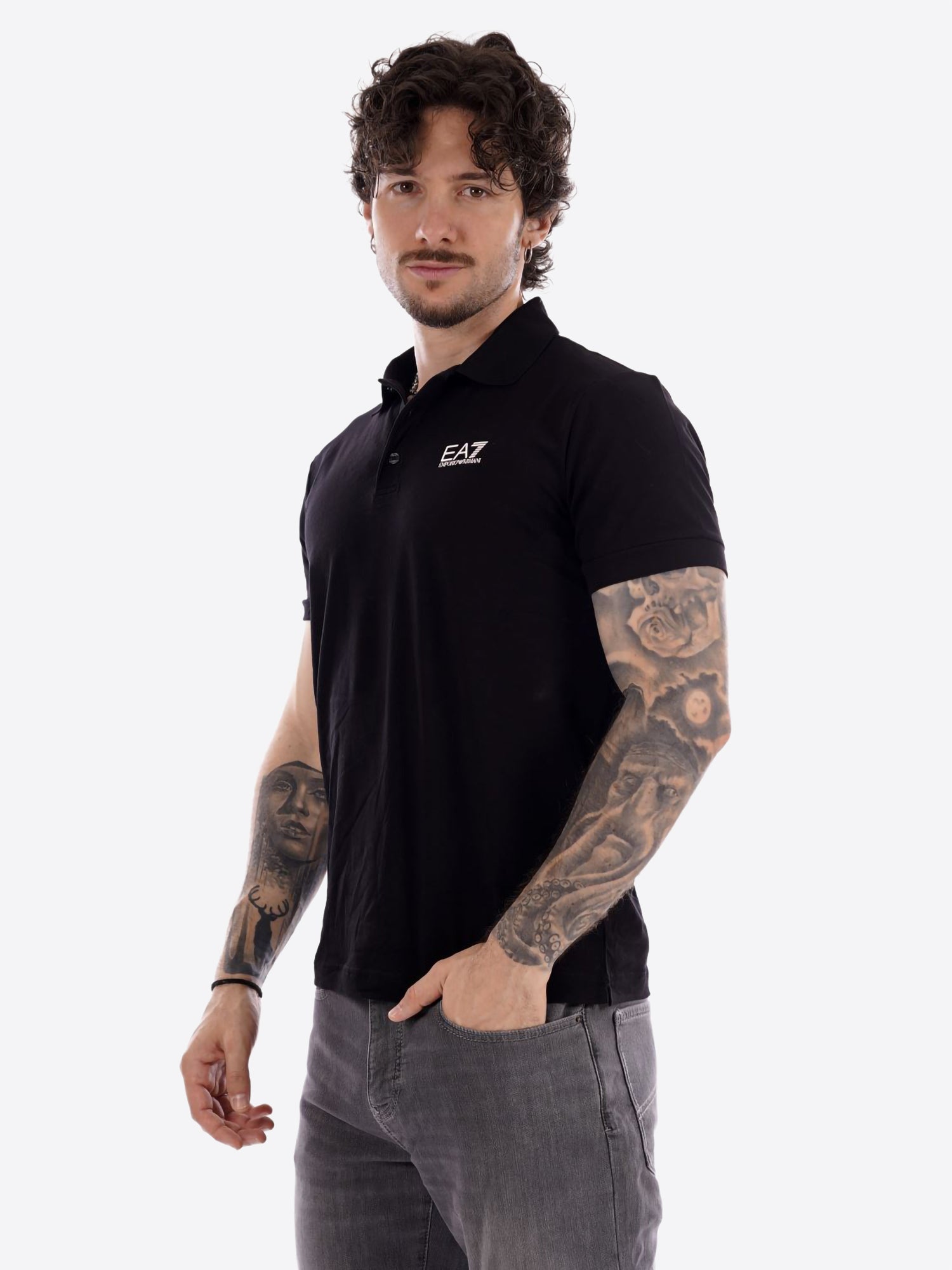 Polo maniche corte EA7 da Uomo - nero 8NPF141200