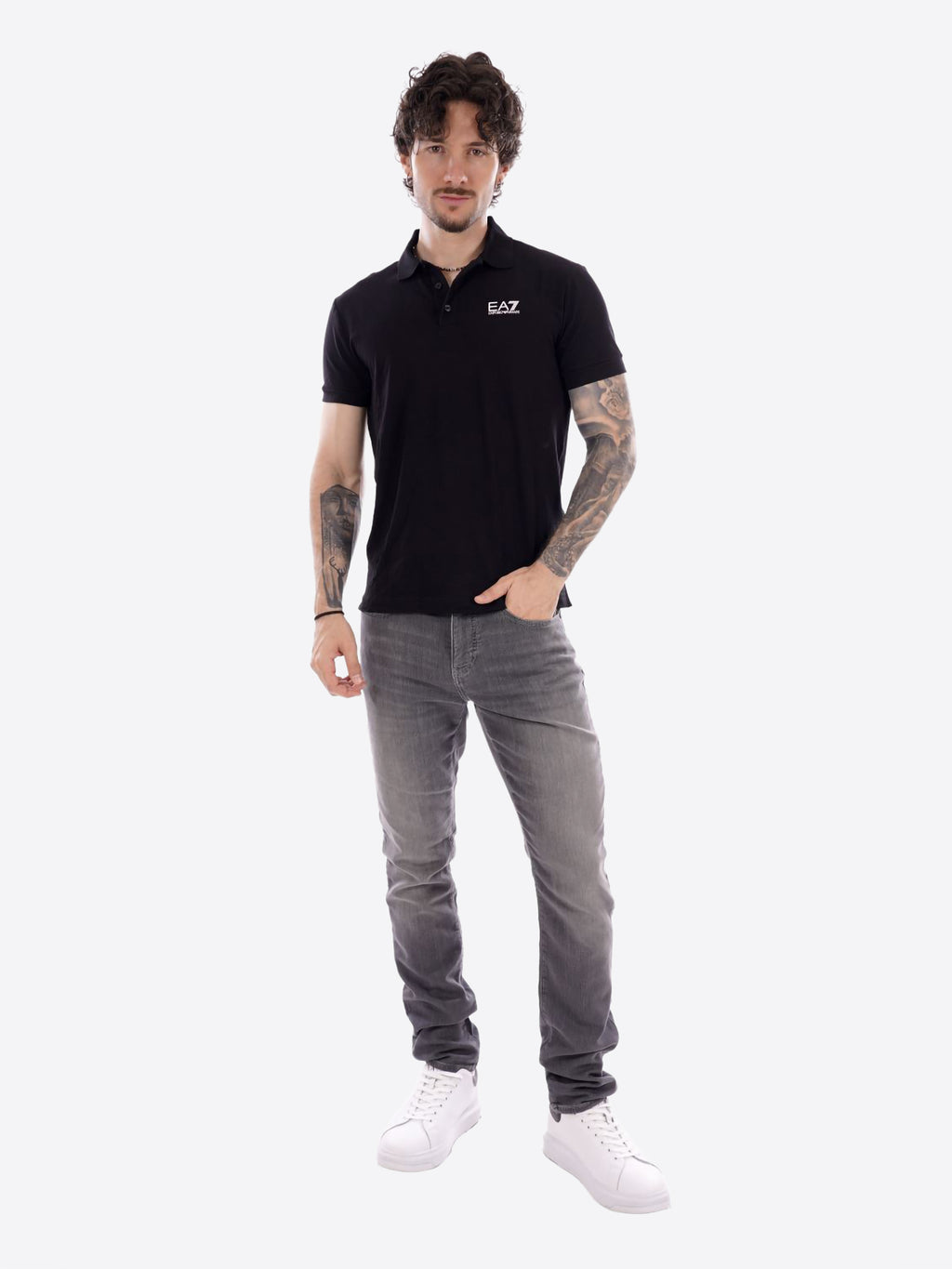 Polo maniche corte EA7 da Uomo - nero 8NPF141200