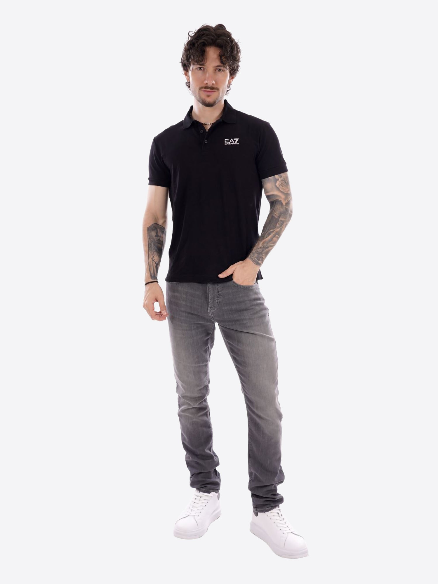 Polo maniche corte EA7 da Uomo - nero 8NPF141200