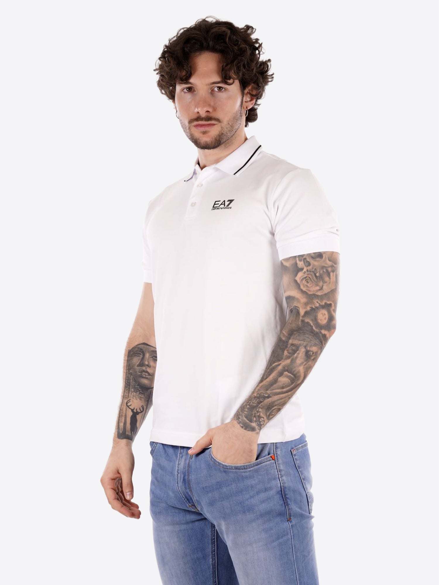 Polo maniche corte EA7 da Uomo - bianco 8NPF161100 BIANCO