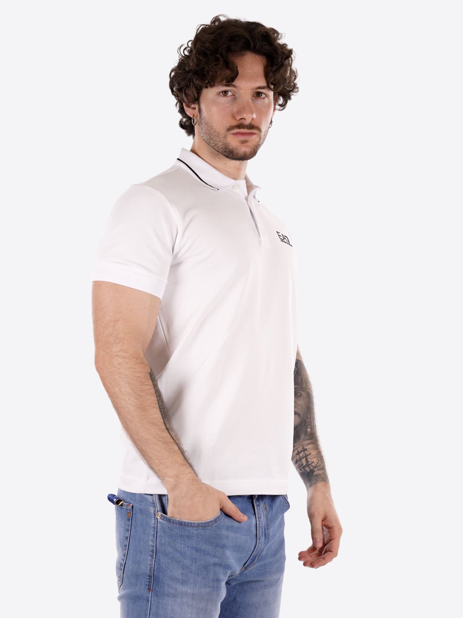 Polo maniche corte EA7 da Uomo - bianco 8NPF161100 BIANCO