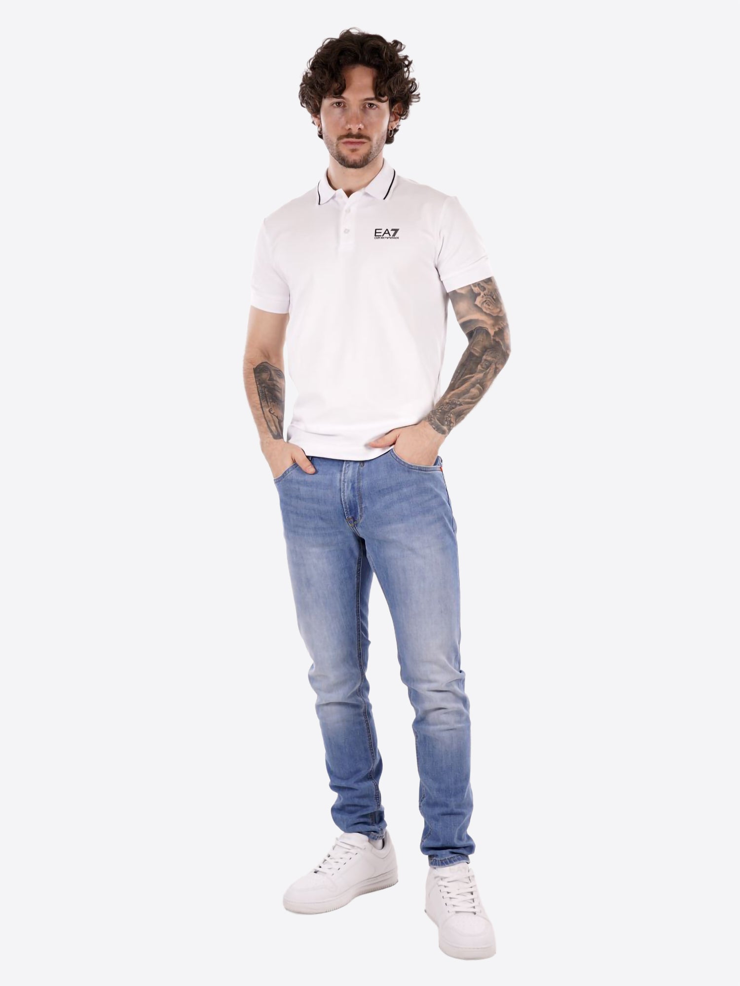 Polo maniche corte EA7 da Uomo - bianco 8NPF161100 BIANCO