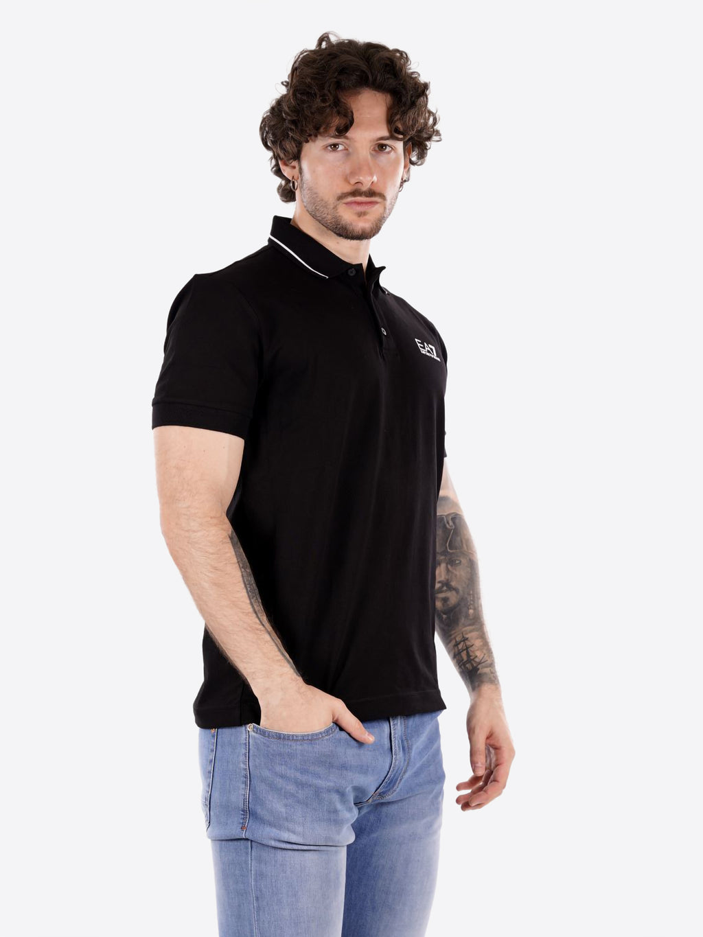 Polo maniche corte EA7 da Uomo - nero 8NPF161200 NERO