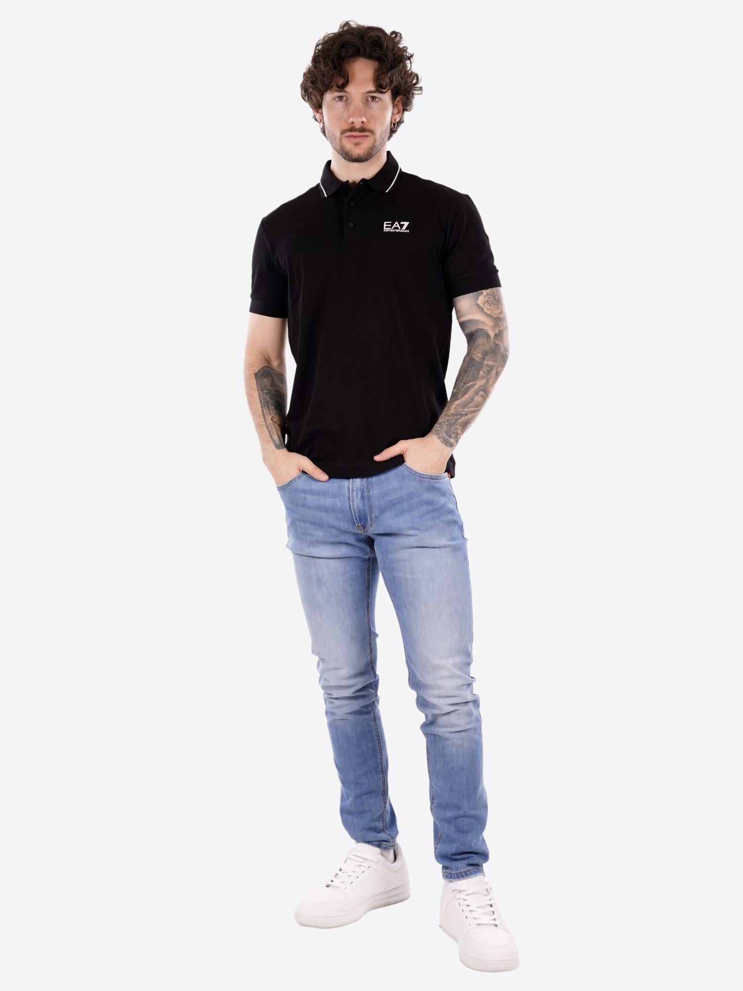 Polo maniche corte EA7 da Uomo - nero 8NPF161200 NERO