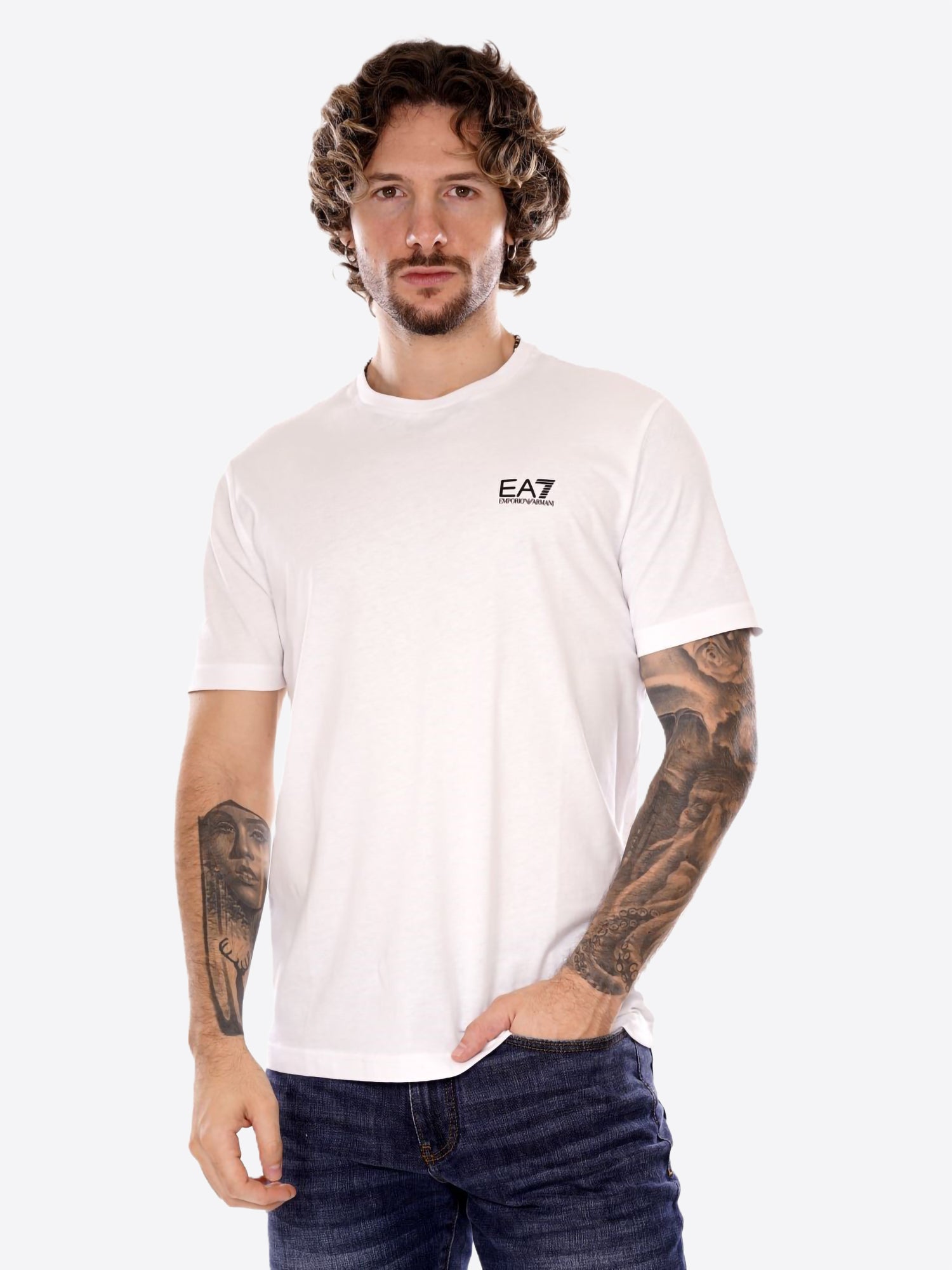 T-shirt EA7 da Uomo - bianco 8NPT251100 BIANCO