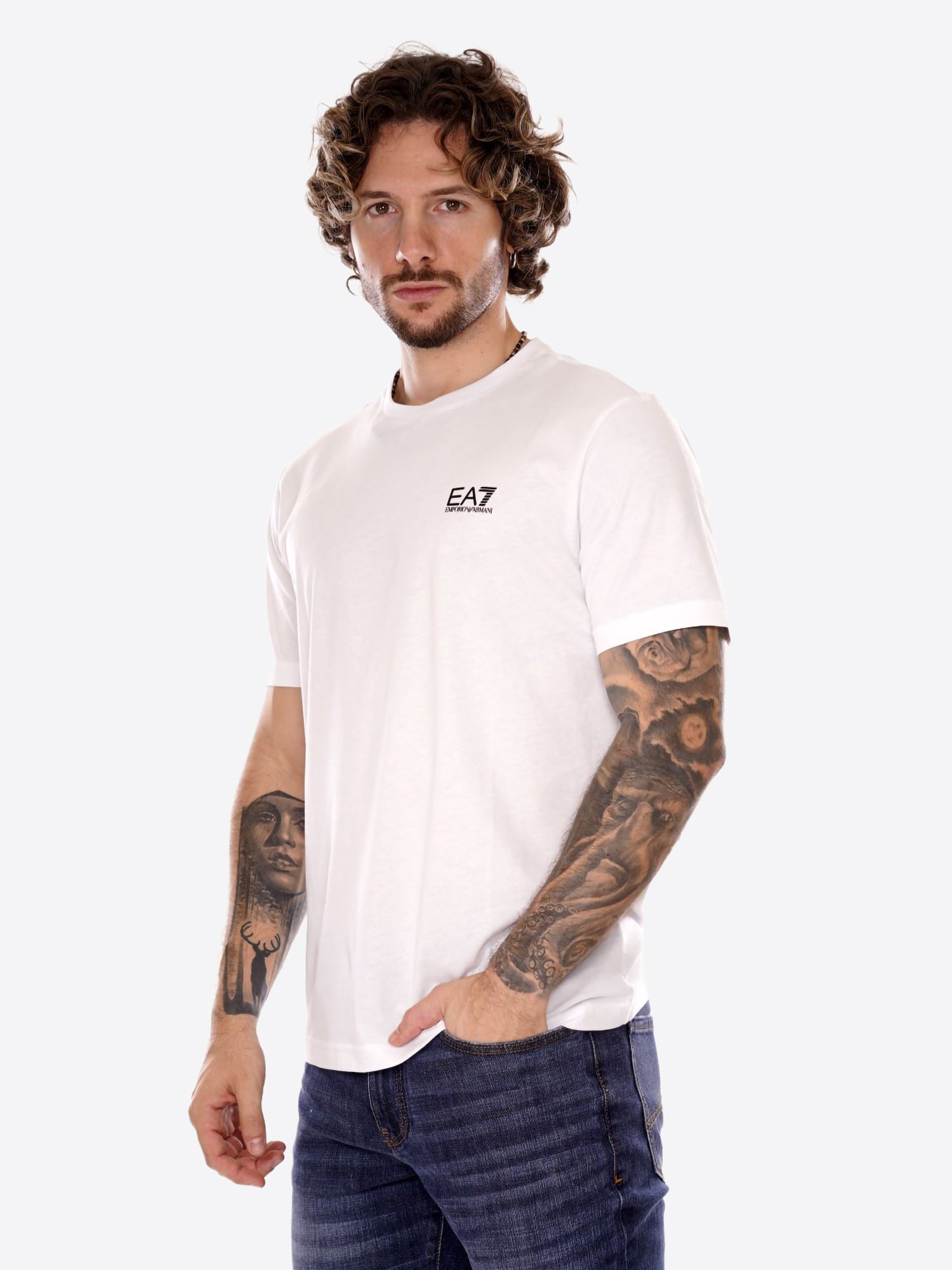 T-shirt EA7 da Uomo - bianco 8NPT251100 BIANCO