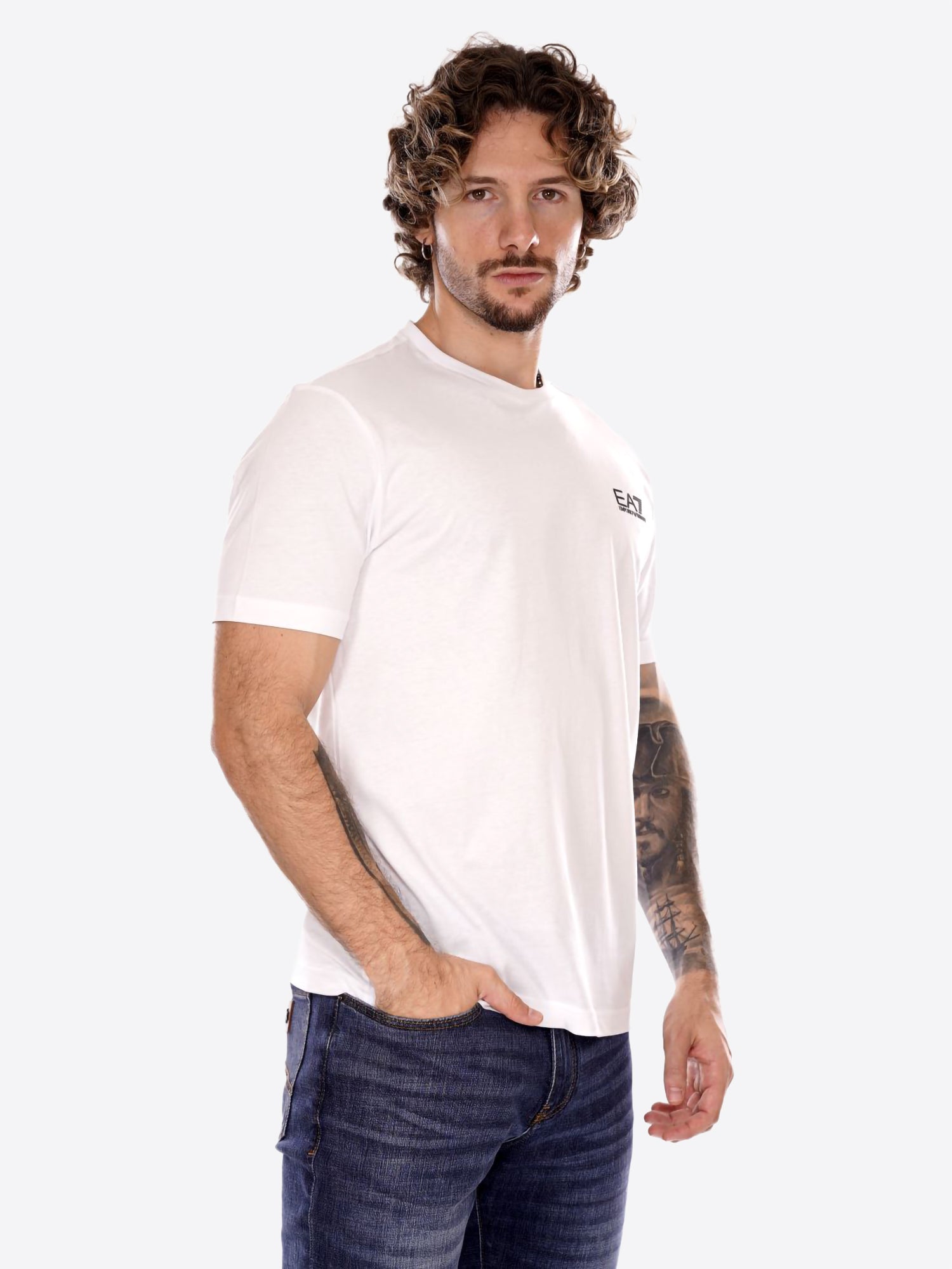 T-shirt EA7 da Uomo - bianco 8NPT251100 BIANCO