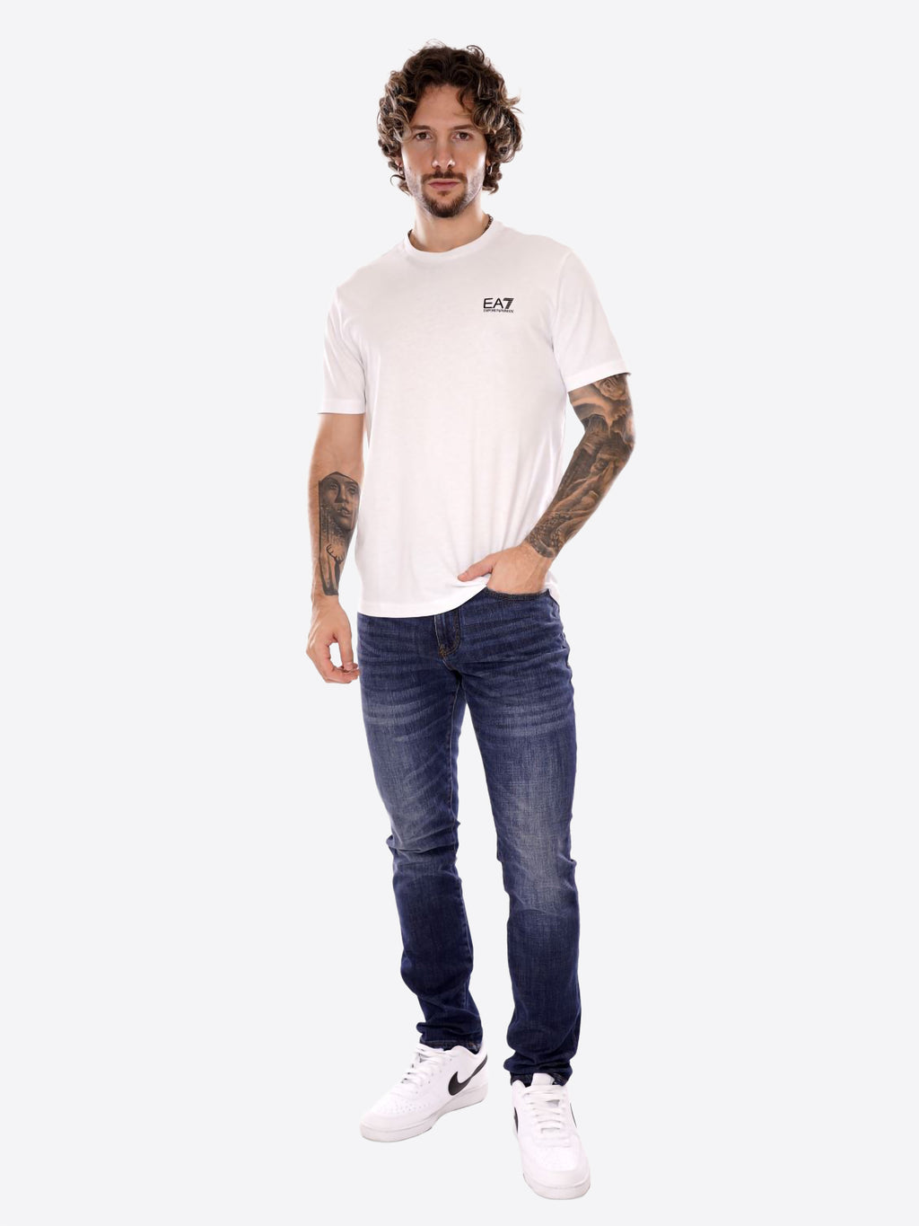 T-shirt EA7 da Uomo - bianco 8NPT251100 BIANCO