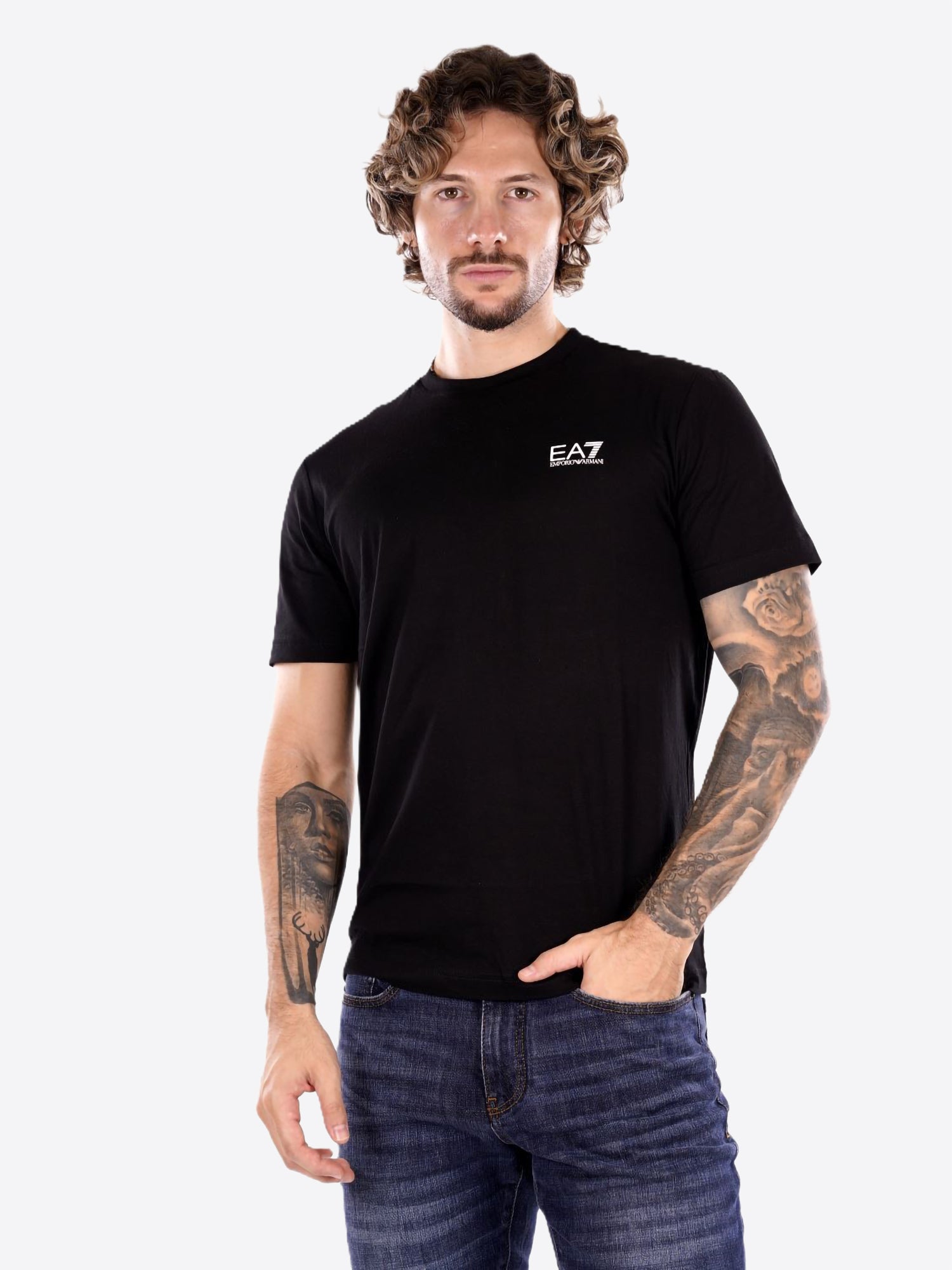 T-shirt EA7 da Uomo - nero 8NPT251200 NEROBIANCO