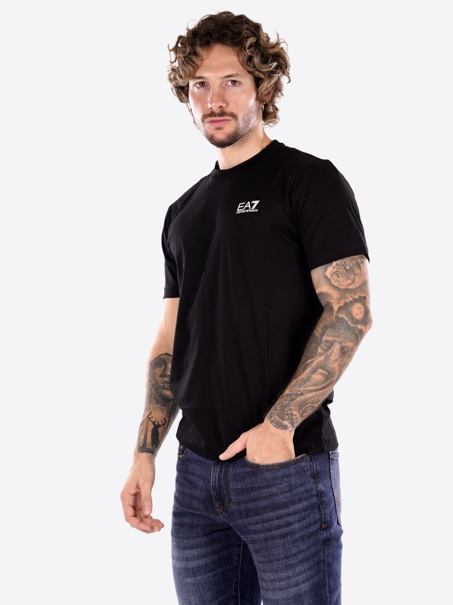 T-shirt EA7 da Uomo - nero 8NPT251200 NEROBIANCO