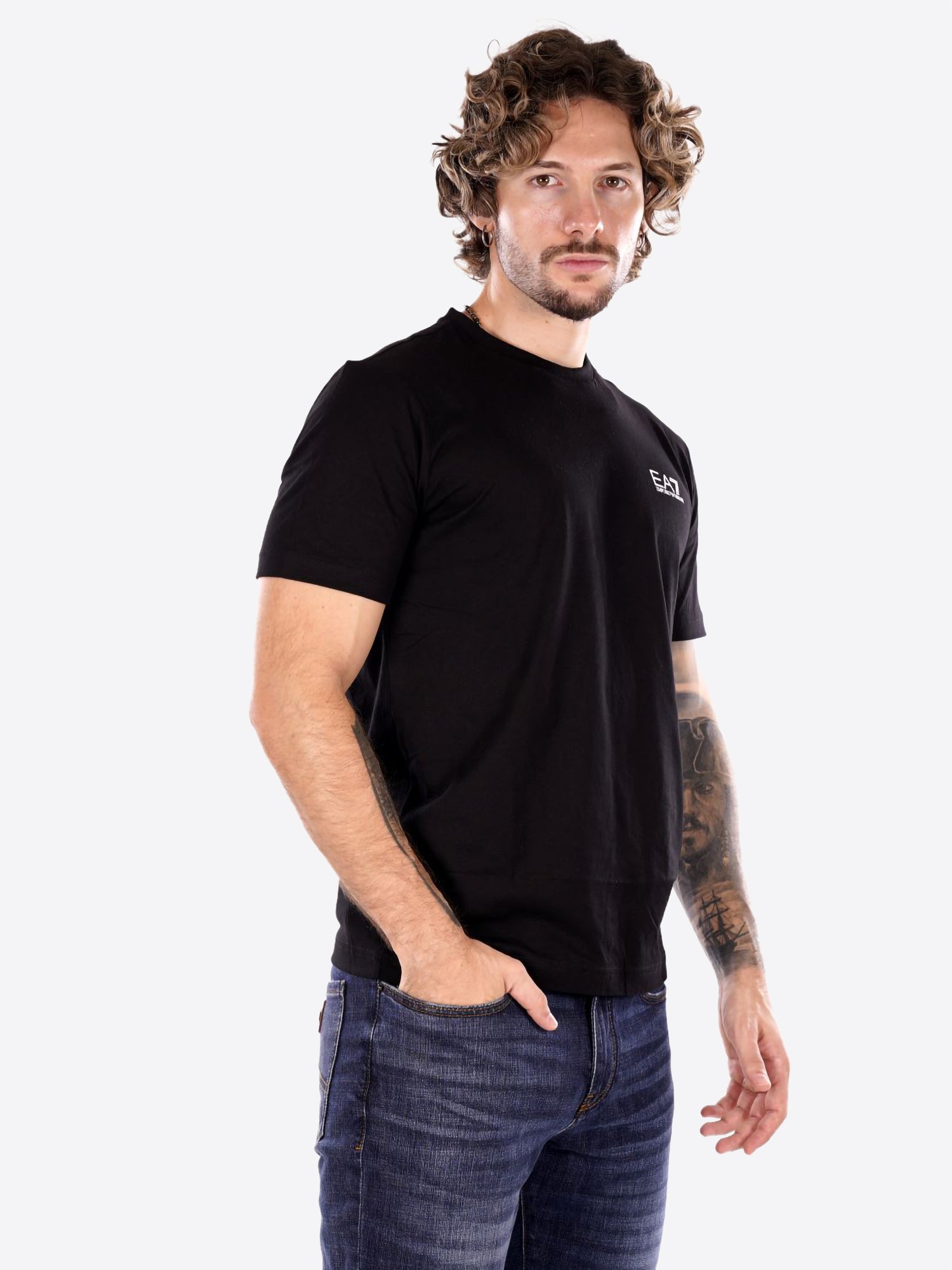 T-shirt EA7 da Uomo - nero 8NPT251200 NEROBIANCO