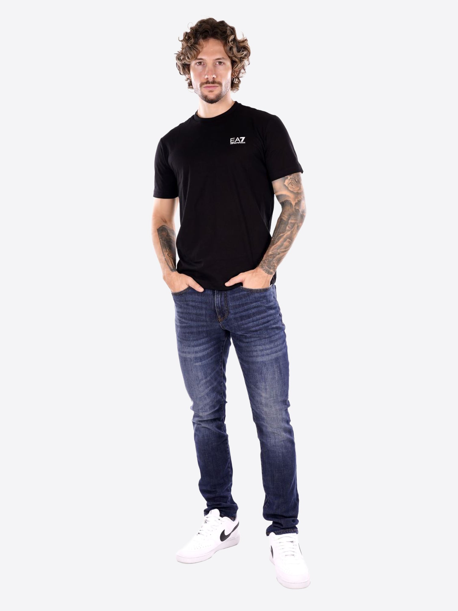 T-shirt EA7 da Uomo - nero 8NPT251200 NEROBIANCO