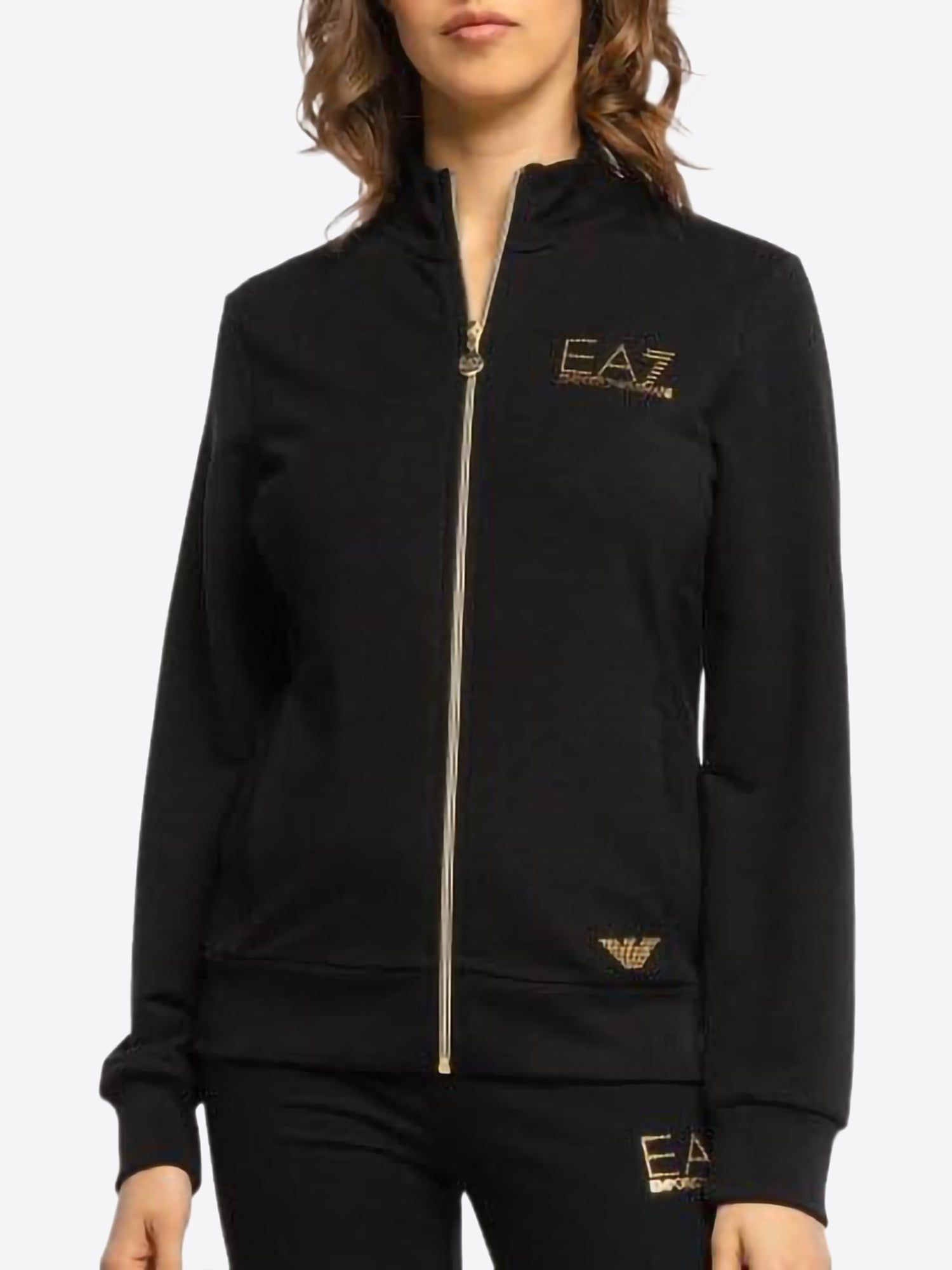 Felpa Full Zip EA7 da Donna - nero 8NTM431200 NERO