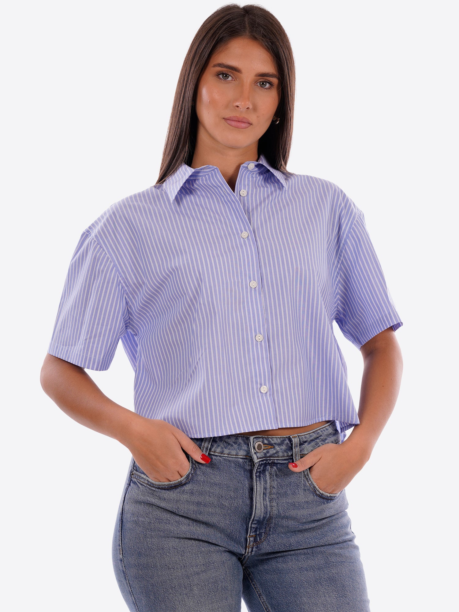 Camicia maniche corte GAELLE da Donna - blu GA9837AZZURRO