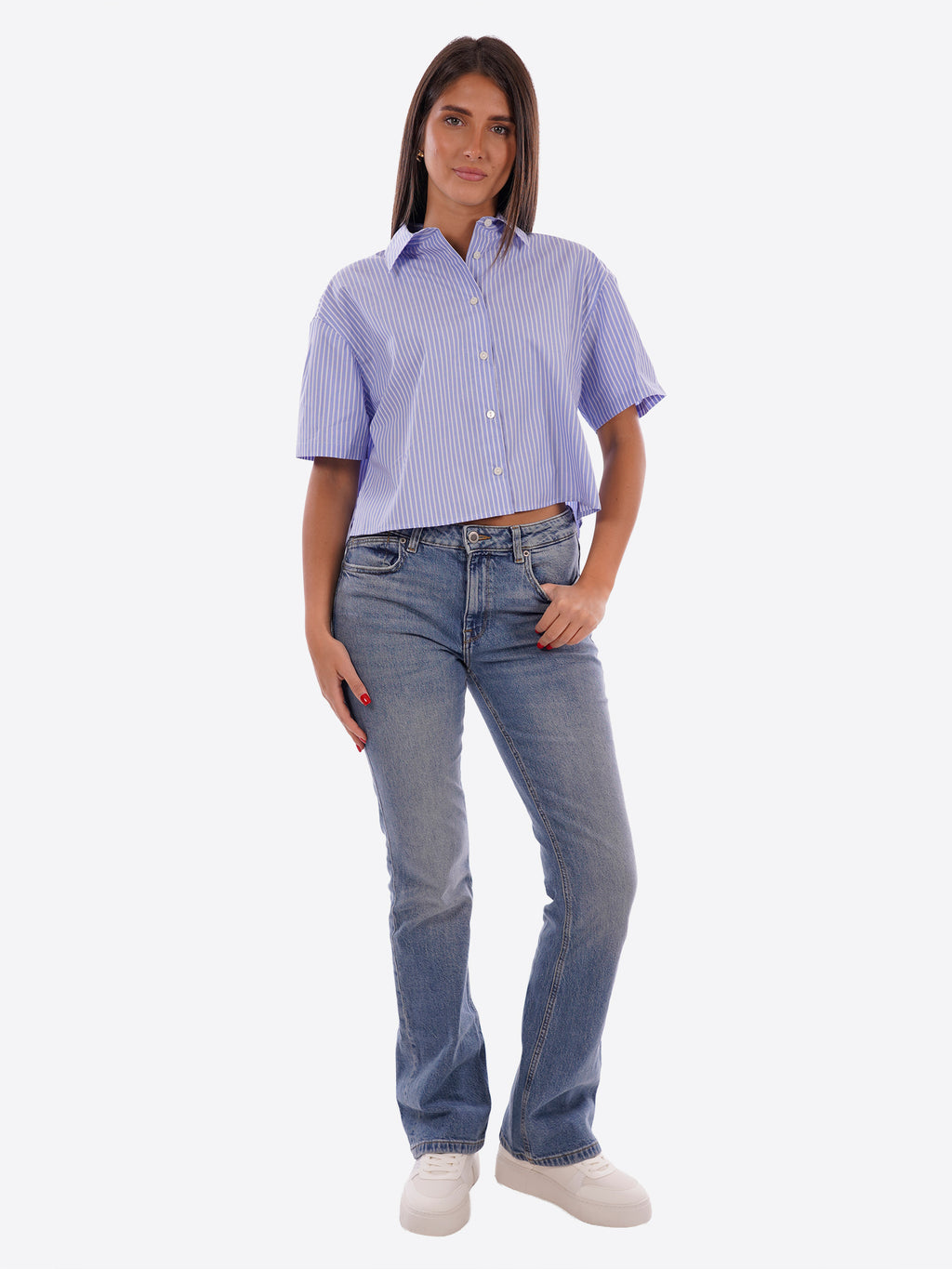 Camicia maniche corte GAELLE da Donna - blu GA9837AZZURRO