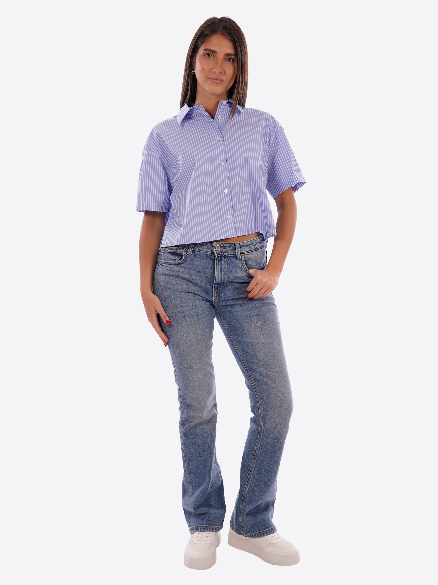Camicia maniche corte GAELLE da Donna - blu GA9837AZZURRO